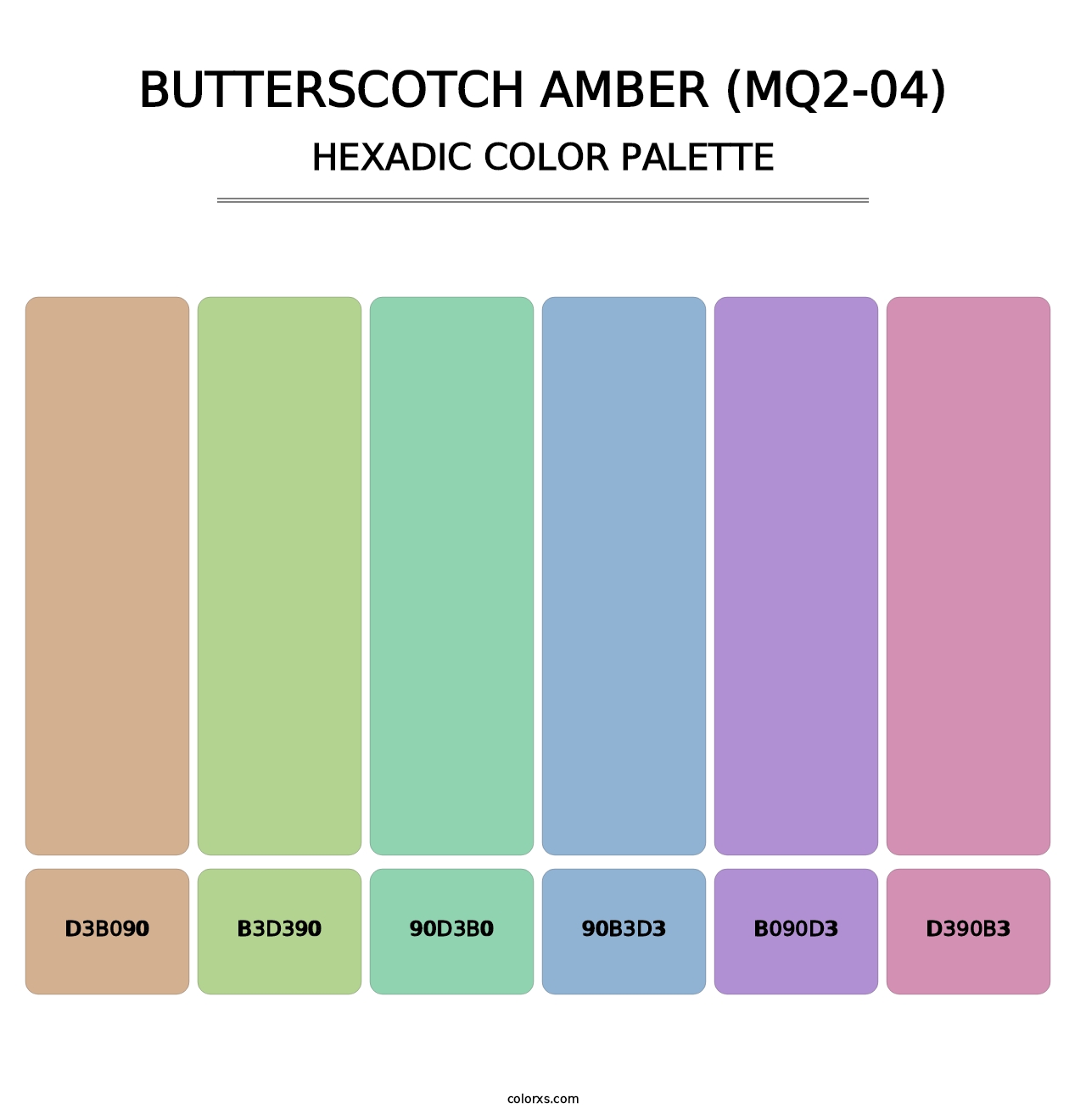Butterscotch Amber (MQ2-04) - Hexadic Color Palette