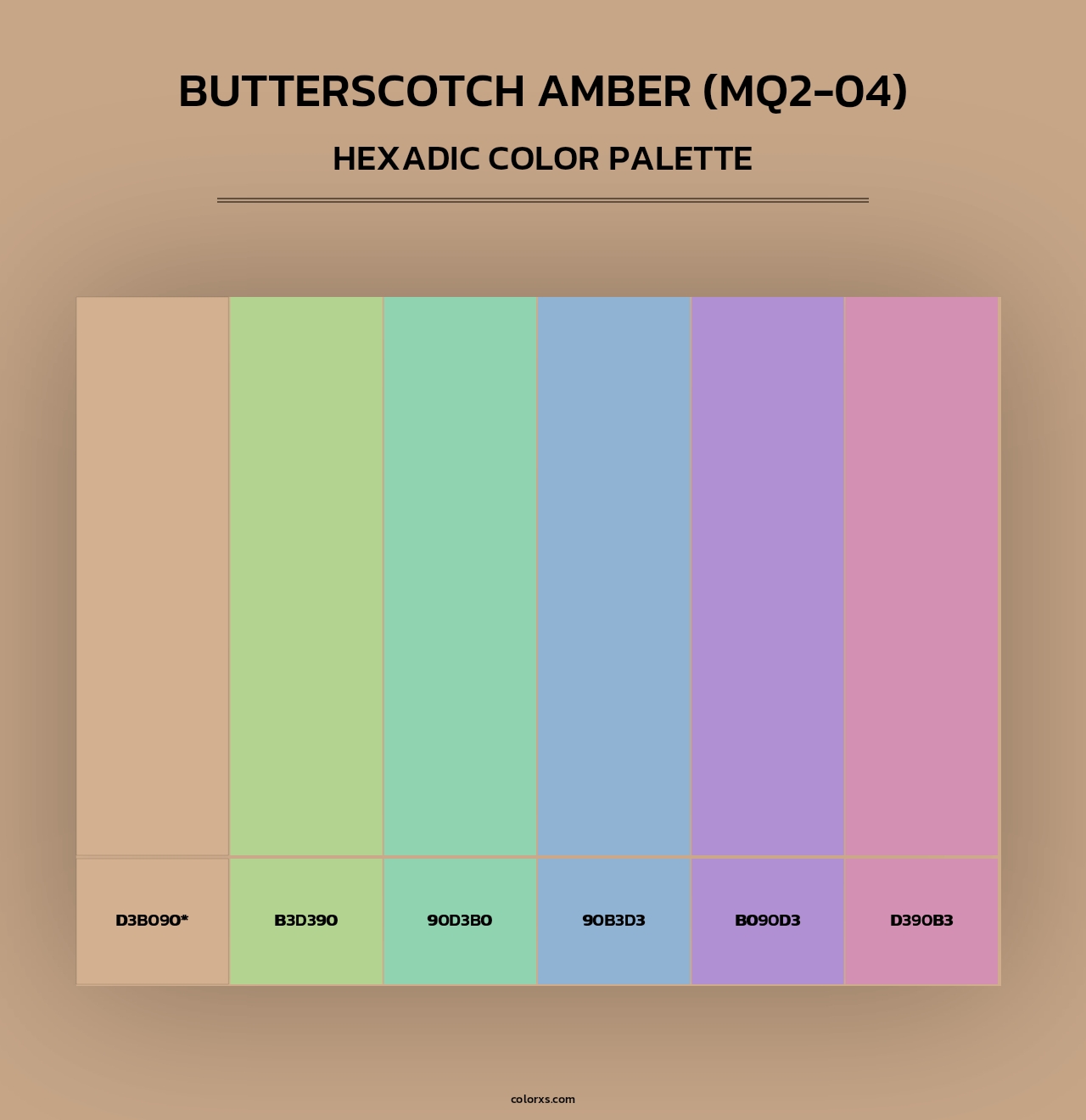 Butterscotch Amber (MQ2-04) - Hexadic Color Palette