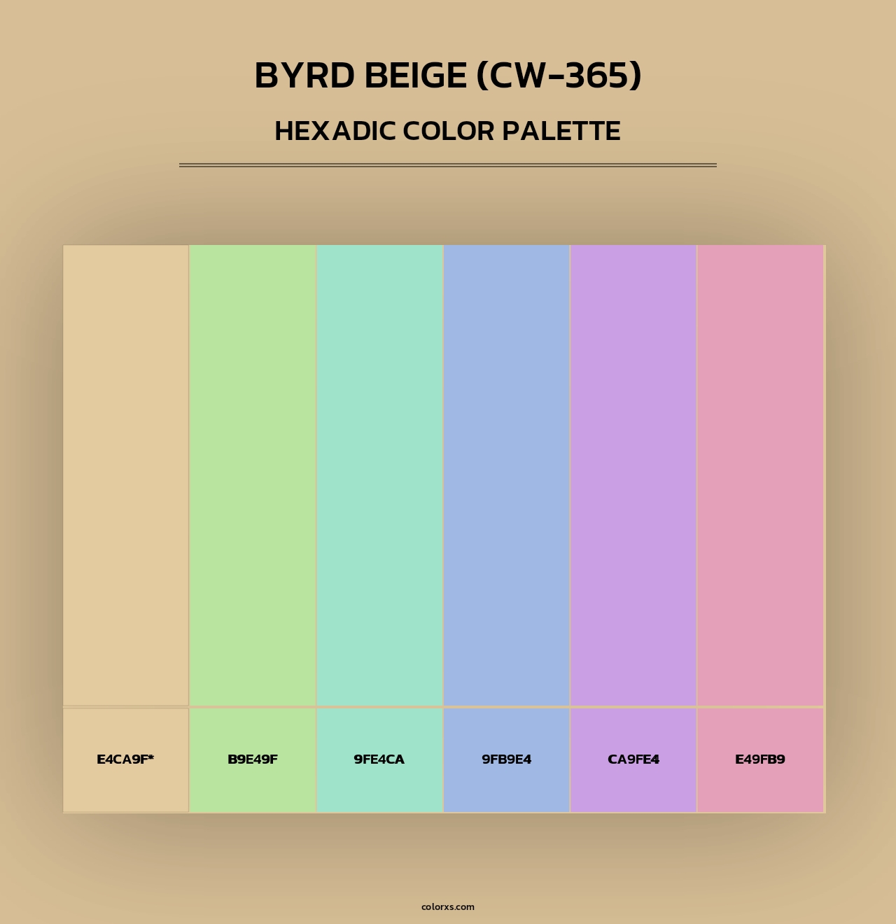 Byrd Beige (CW-365) - Hexadic Color Palette
