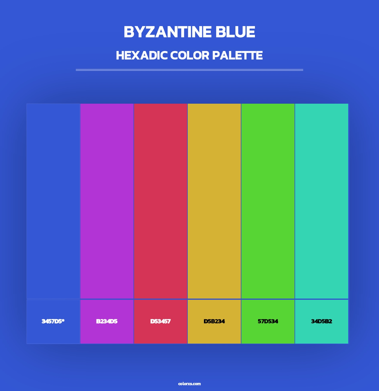 Byzantine Blue - Hexadic Color Palette