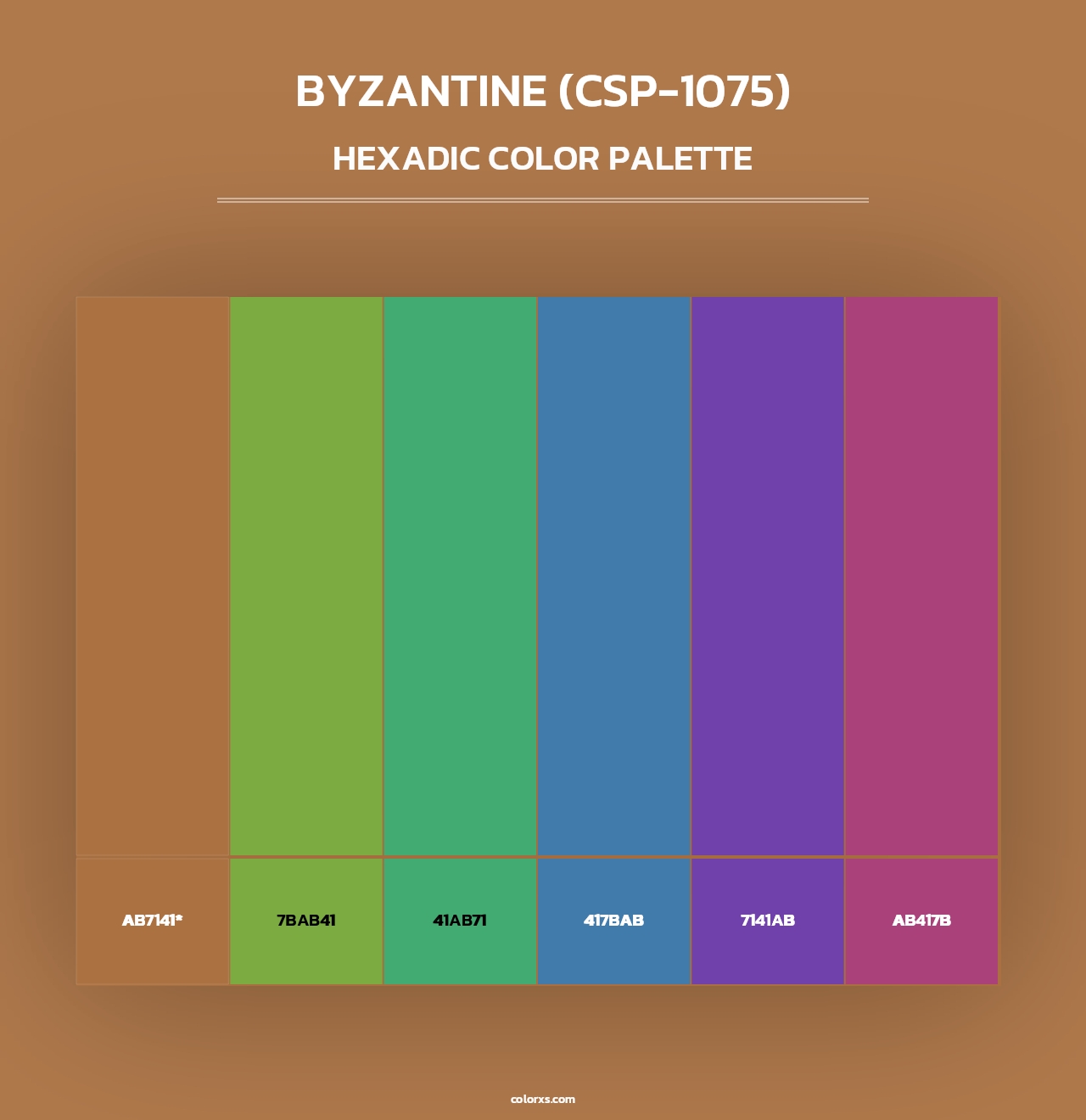 Byzantine (CSP-1075) - Hexadic Color Palette
