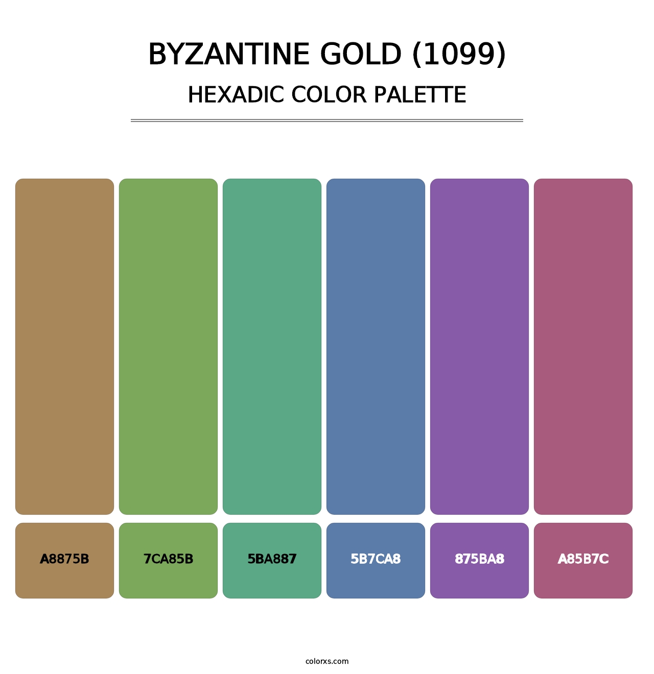 Byzantine Gold (1099) - Hexadic Color Palette