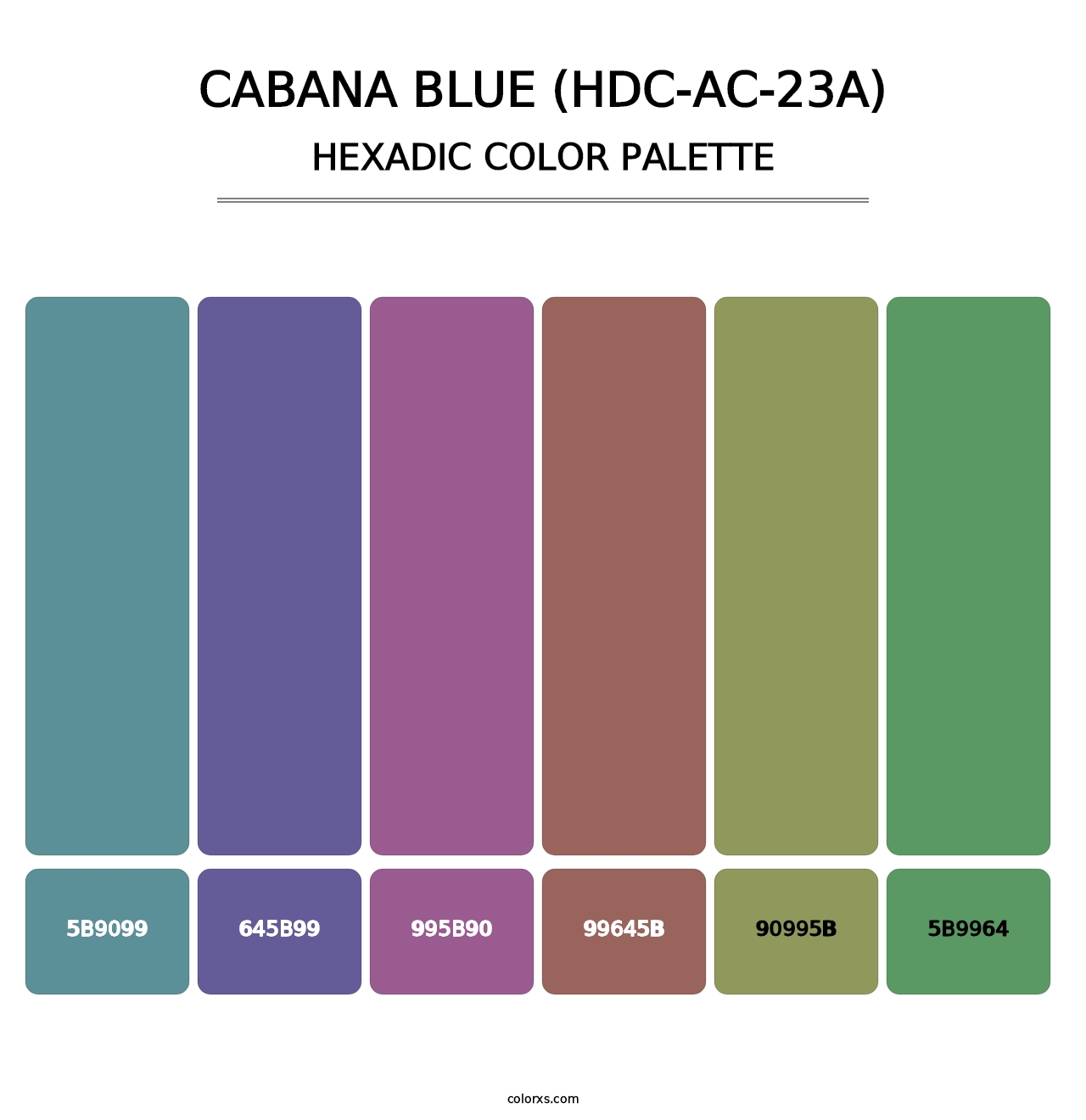 Cabana Blue (HDC-AC-23A) - Hexadic Color Palette