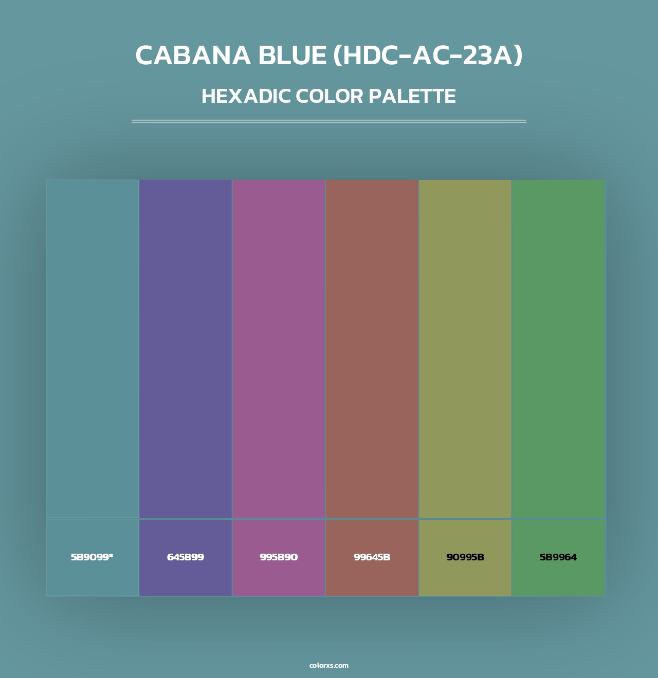 Cabana Blue (HDC-AC-23A) - Hexadic Color Palette