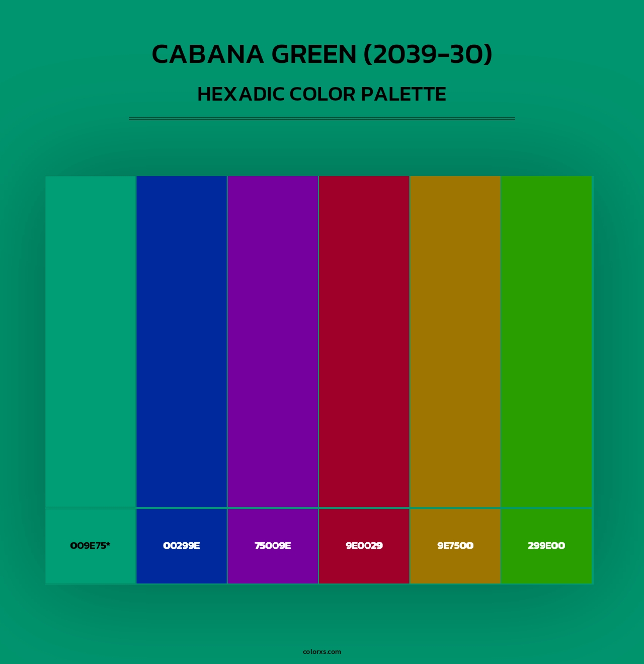 Cabana Green (2039-30) - Hexadic Color Palette