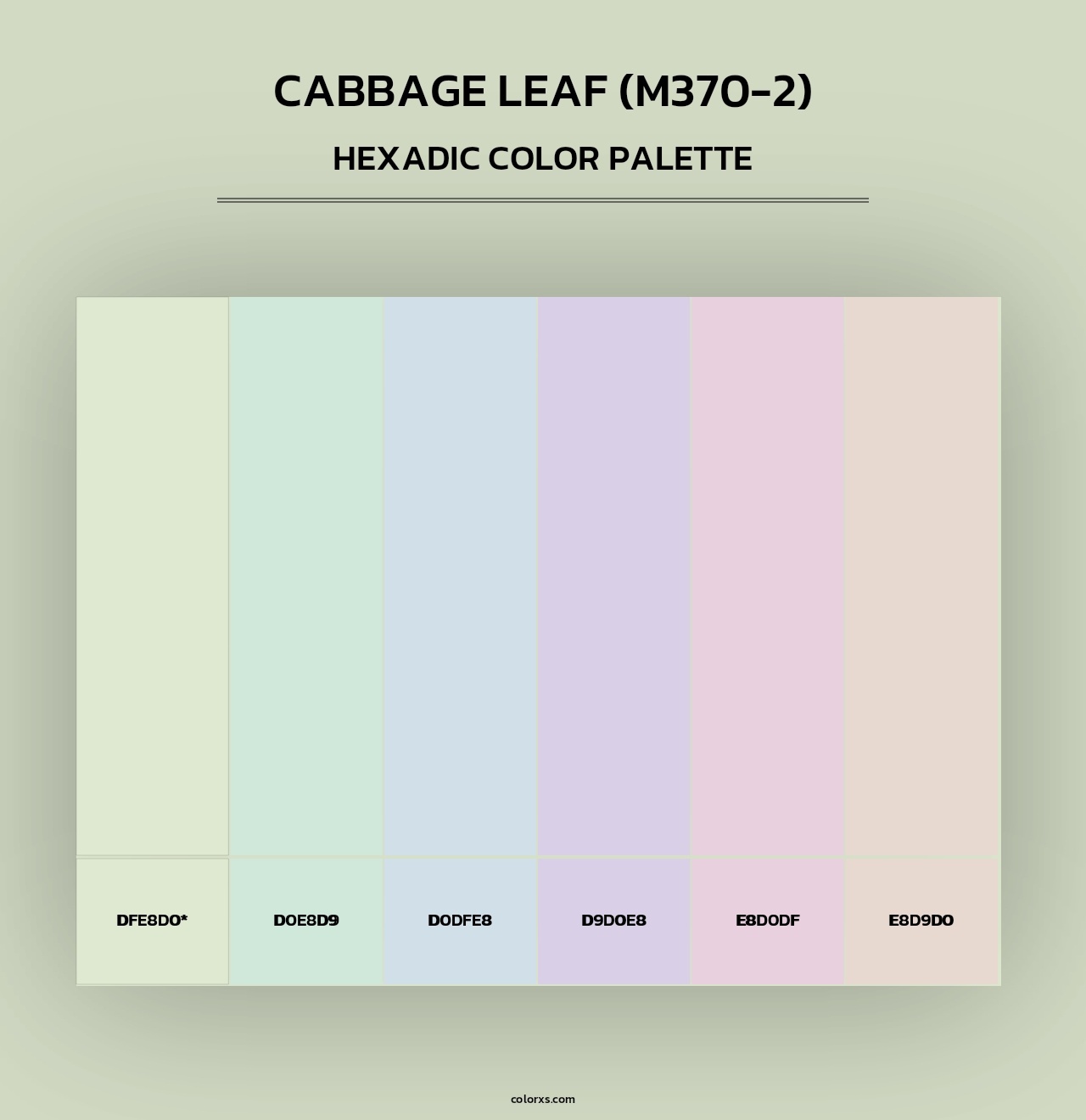 Cabbage Leaf (M370-2) - Hexadic Color Palette