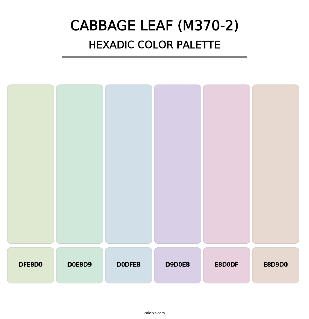 Cabbage Leaf (M370-2) - Hexadic Color Palette