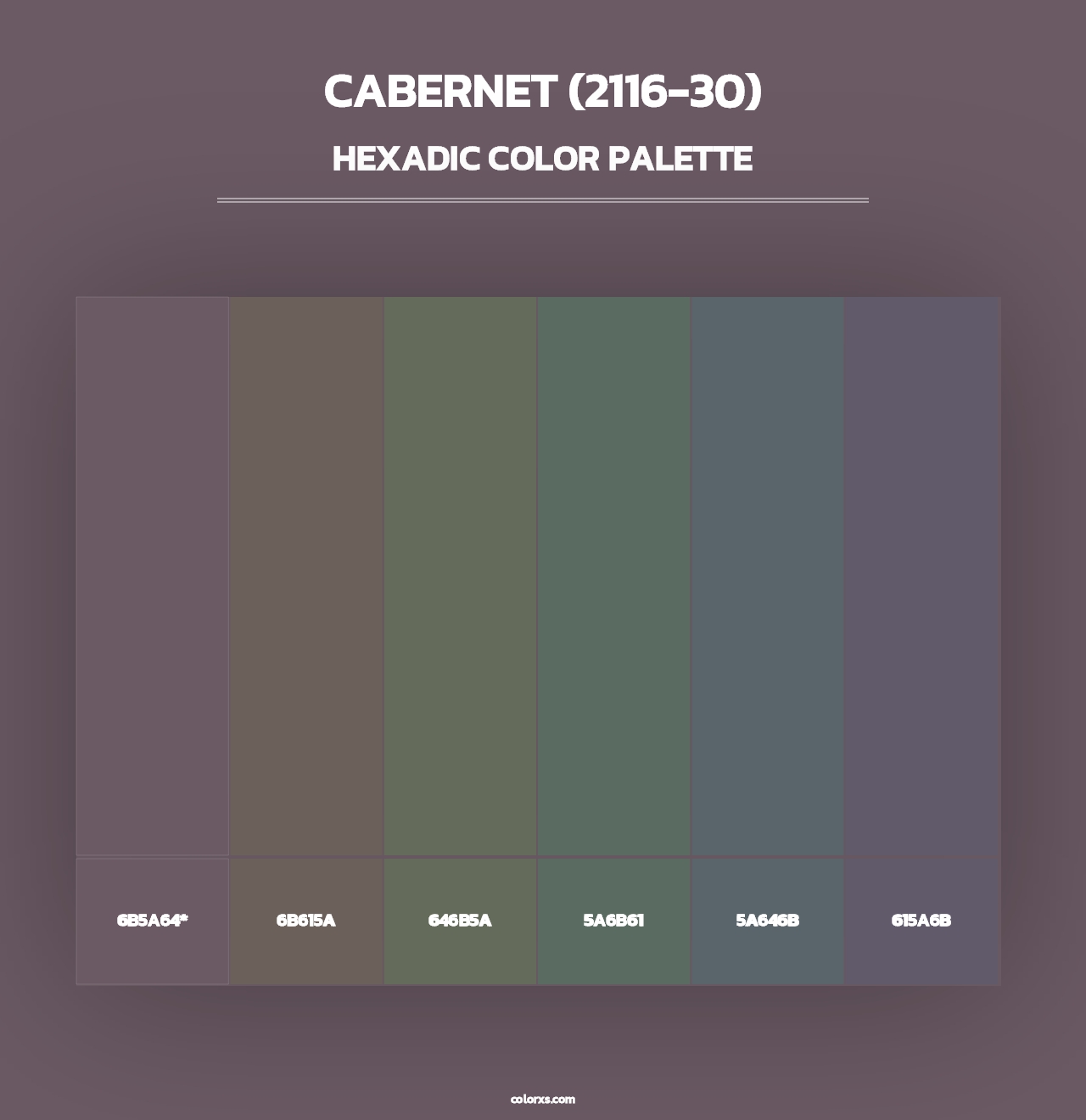Cabernet (2116-30) - Hexadic Color Palette