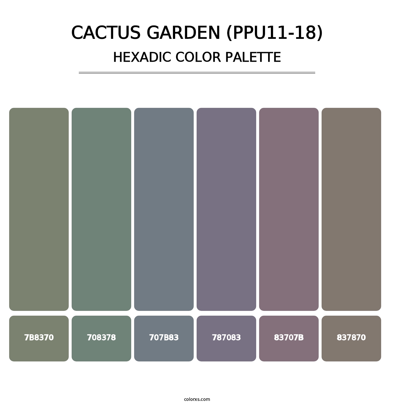 Cactus Garden (PPU11-18) - Hexadic Color Palette