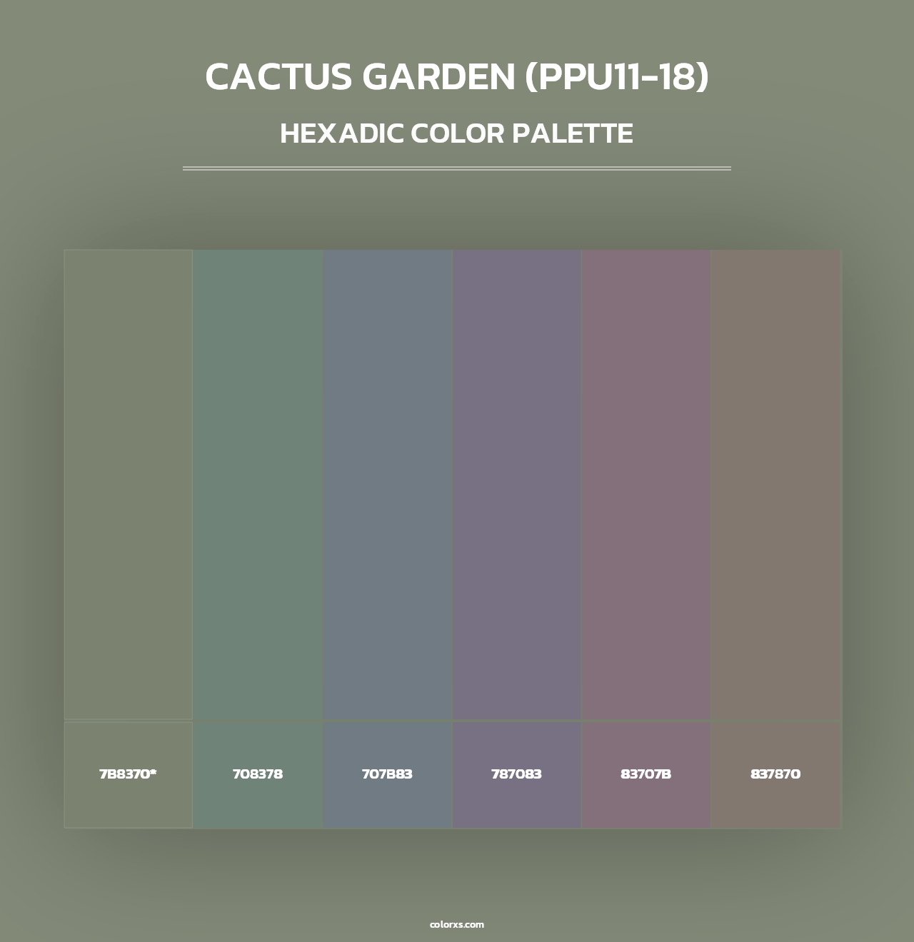 Cactus Garden (PPU11-18) - Hexadic Color Palette