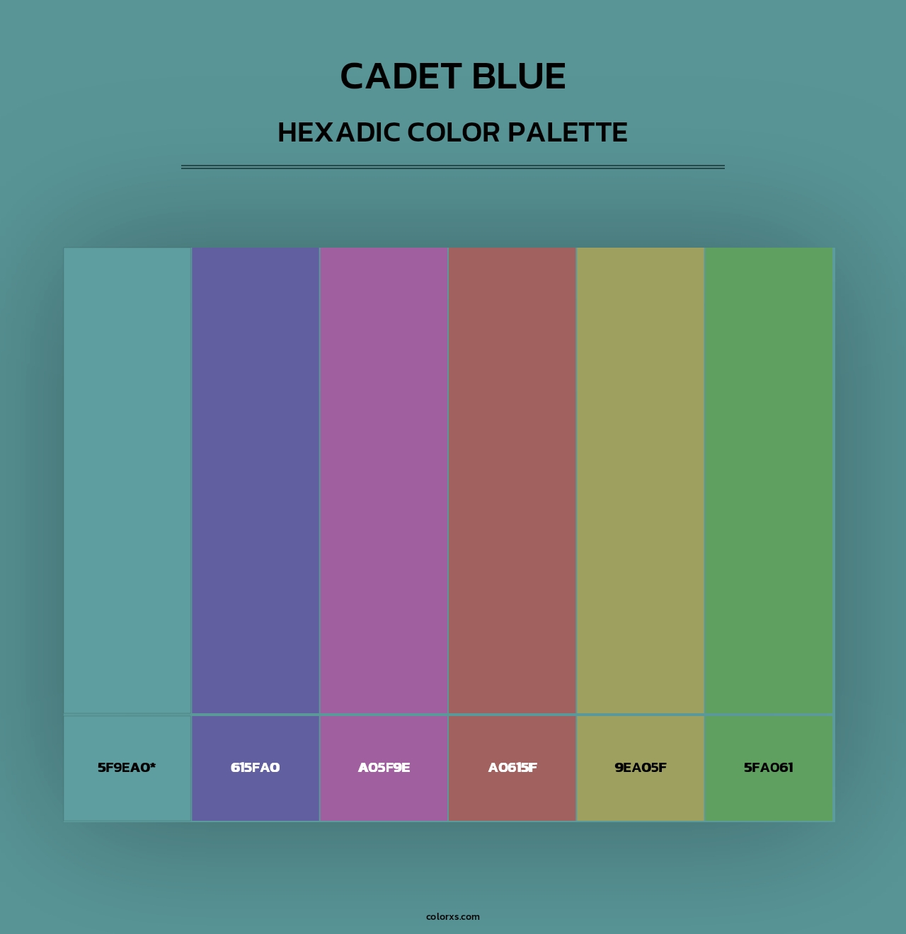 Cadet Blue - Hexadic Color Palette