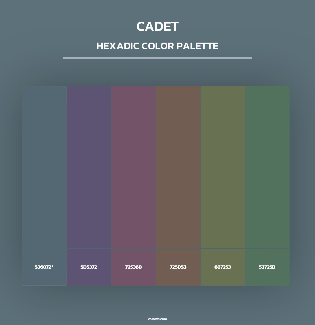 Cadet - Hexadic Color Palette