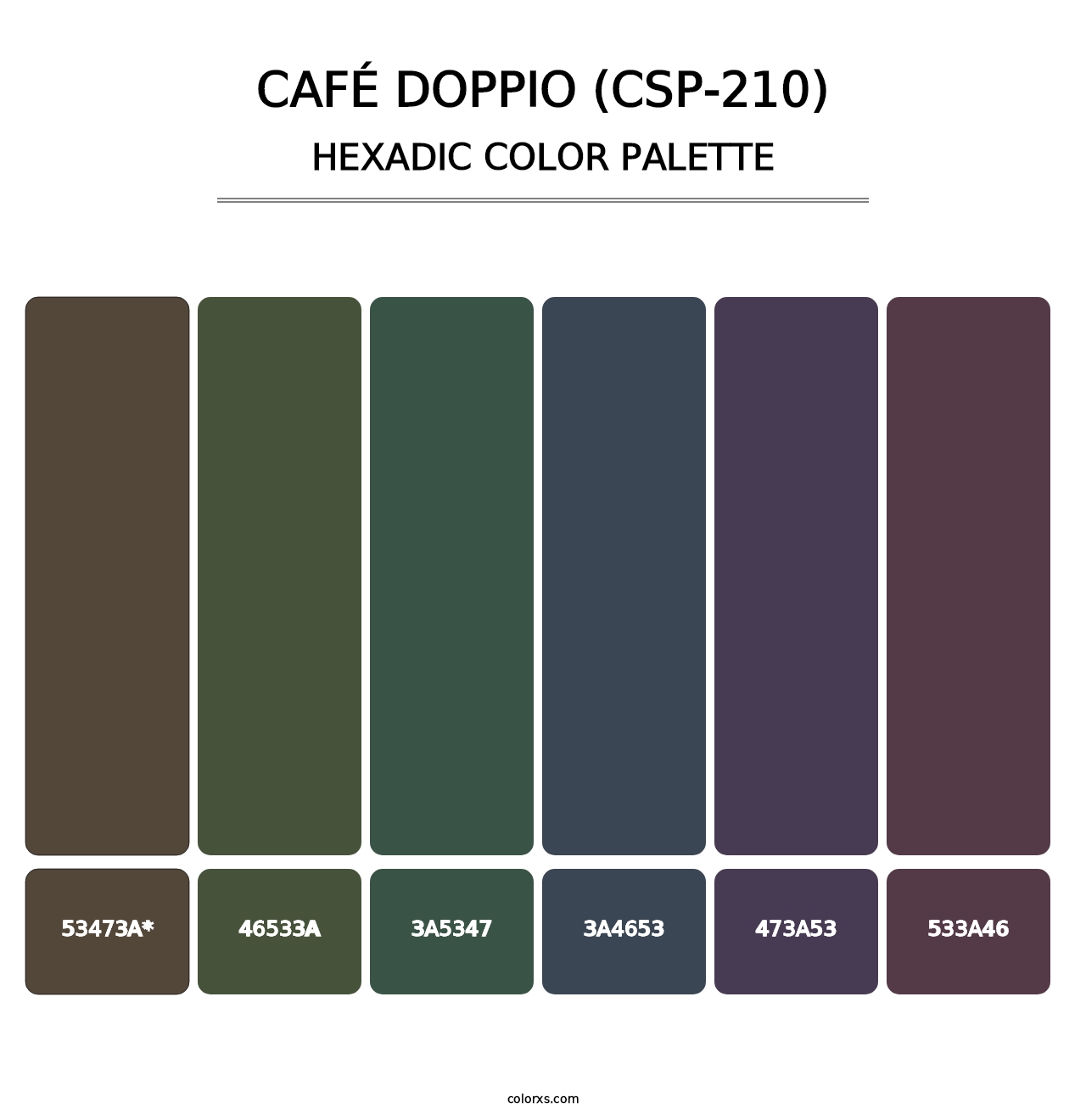 Café Doppio (CSP-210) - Hexadic Color Palette