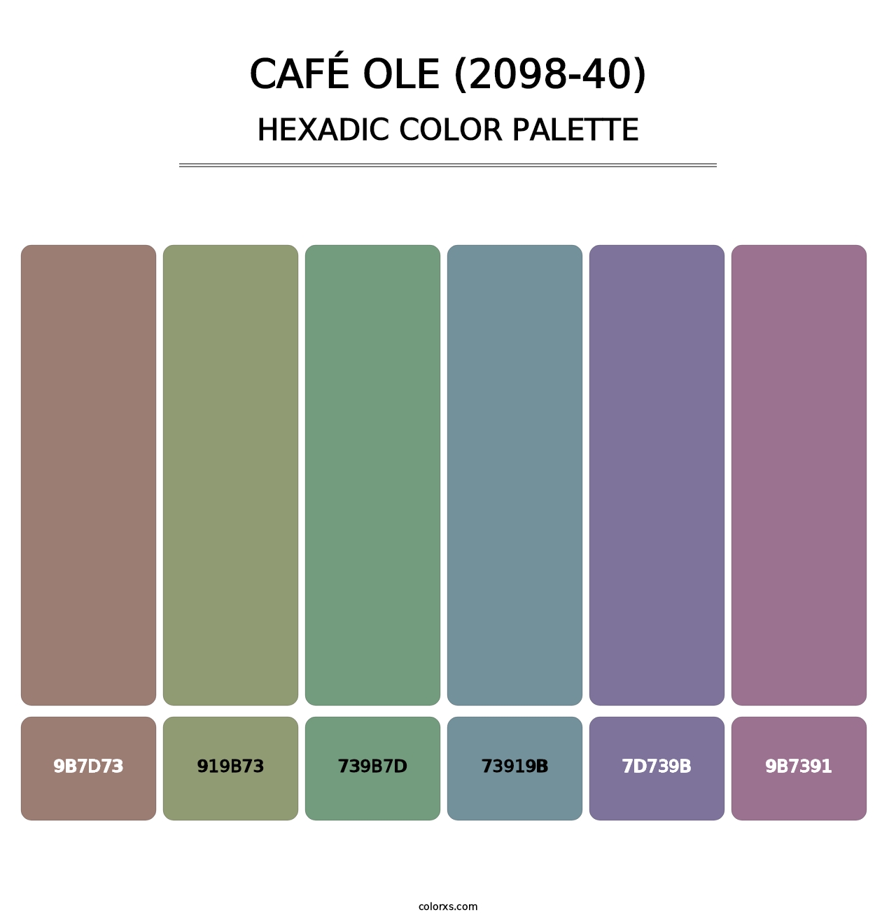 Café Ole (2098-40) - Hexadic Color Palette