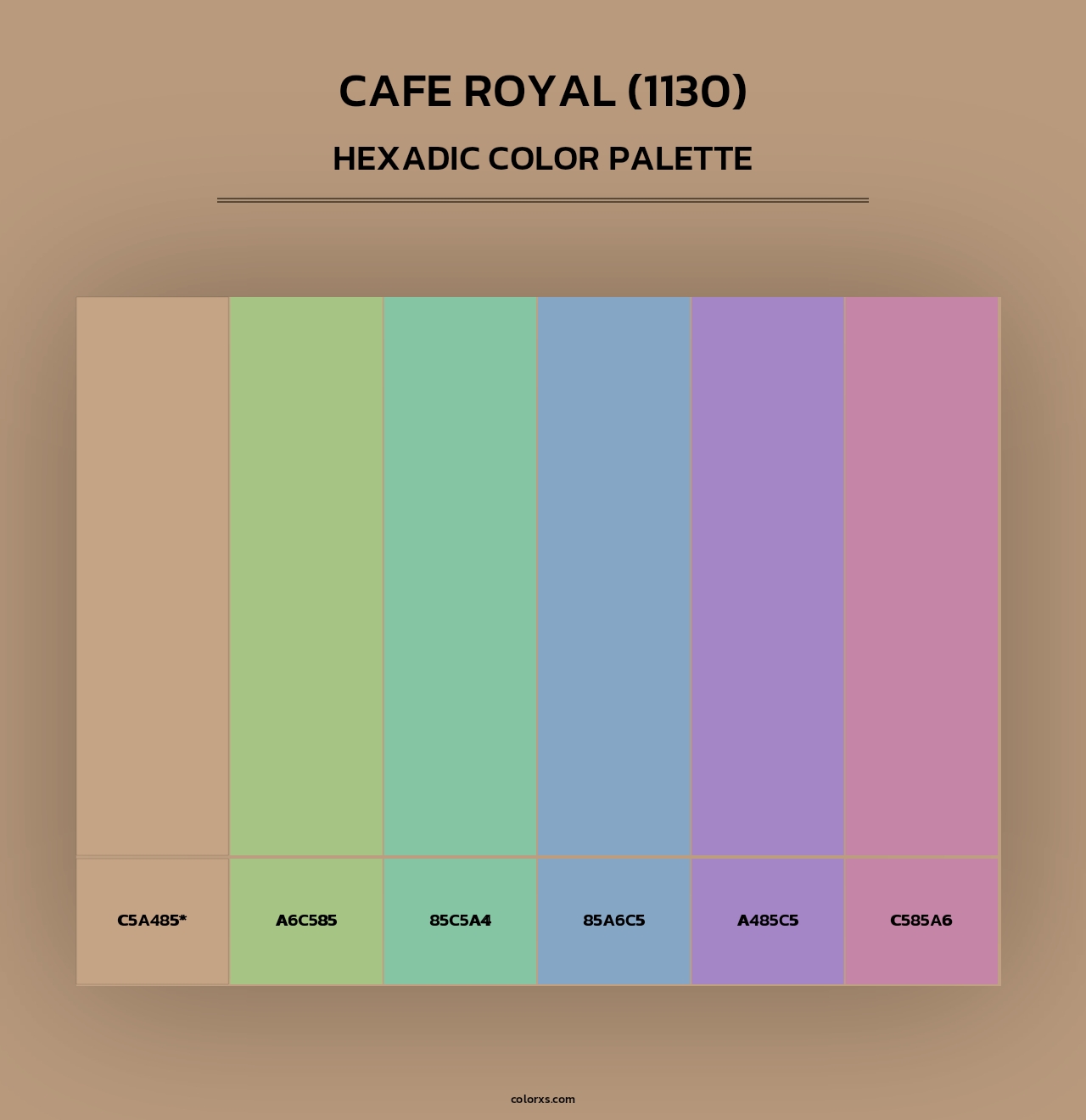 Cafe Royal (1130) - Hexadic Color Palette