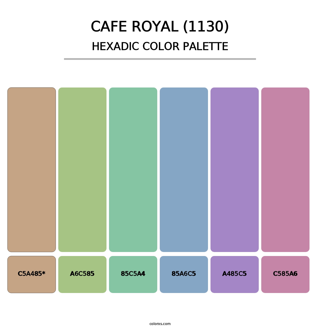 Cafe Royal (1130) - Hexadic Color Palette