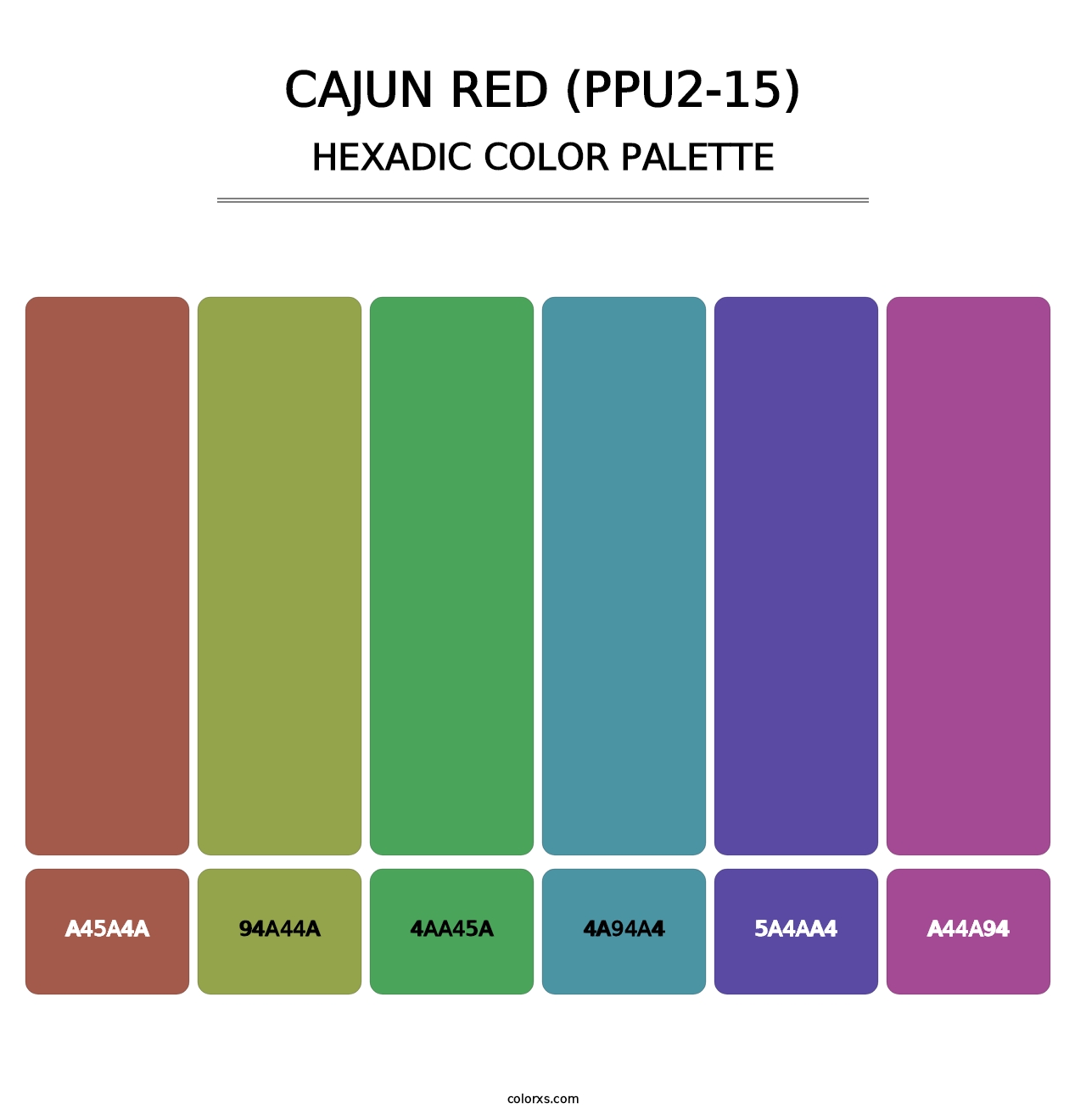 Cajun Red (PPU2-15) - Hexadic Color Palette