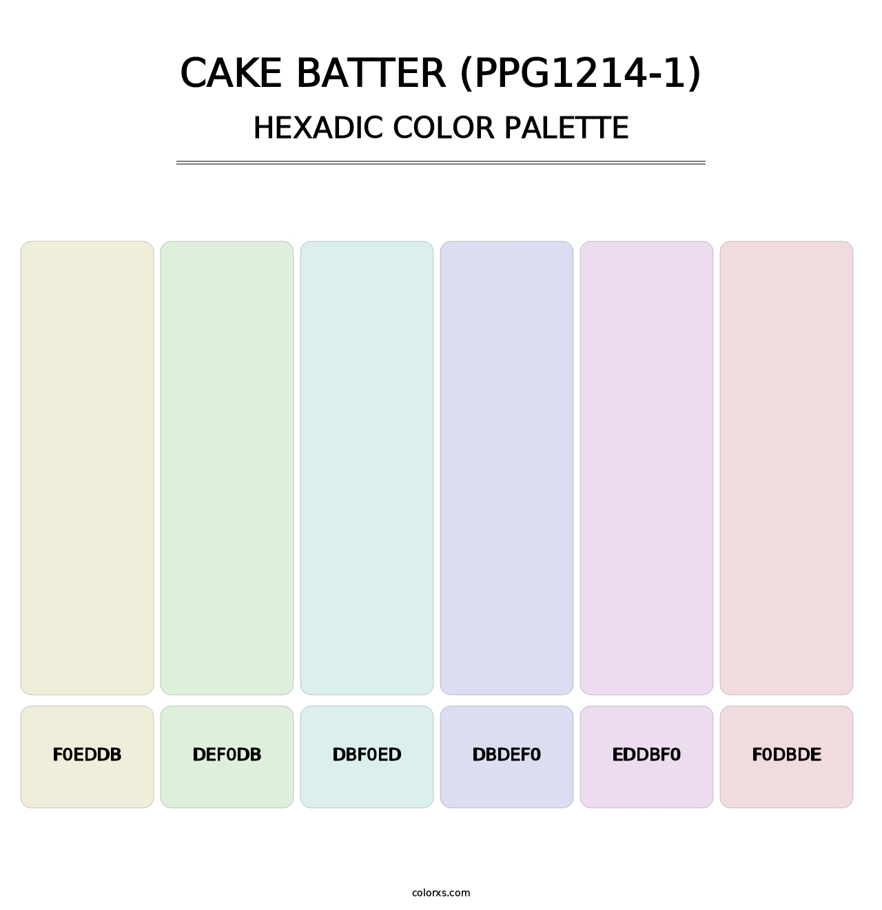 Cake Batter (PPG1214-1) - Hexadic Color Palette