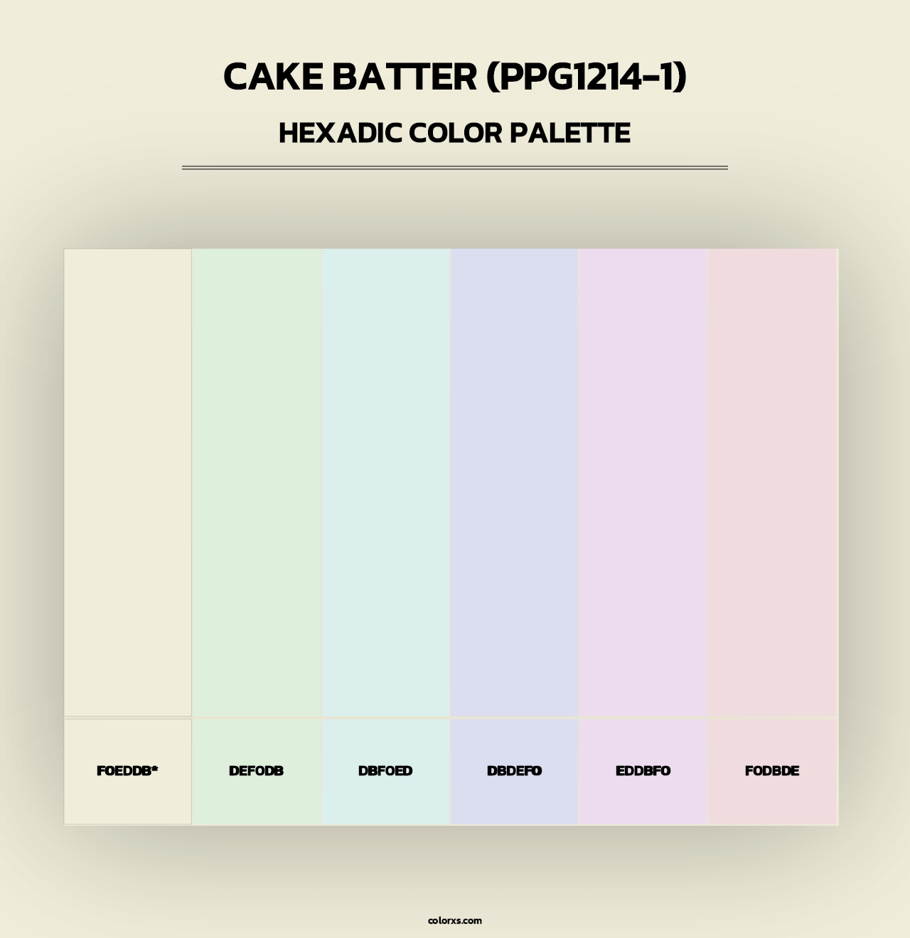 Cake Batter (PPG1214-1) - Hexadic Color Palette