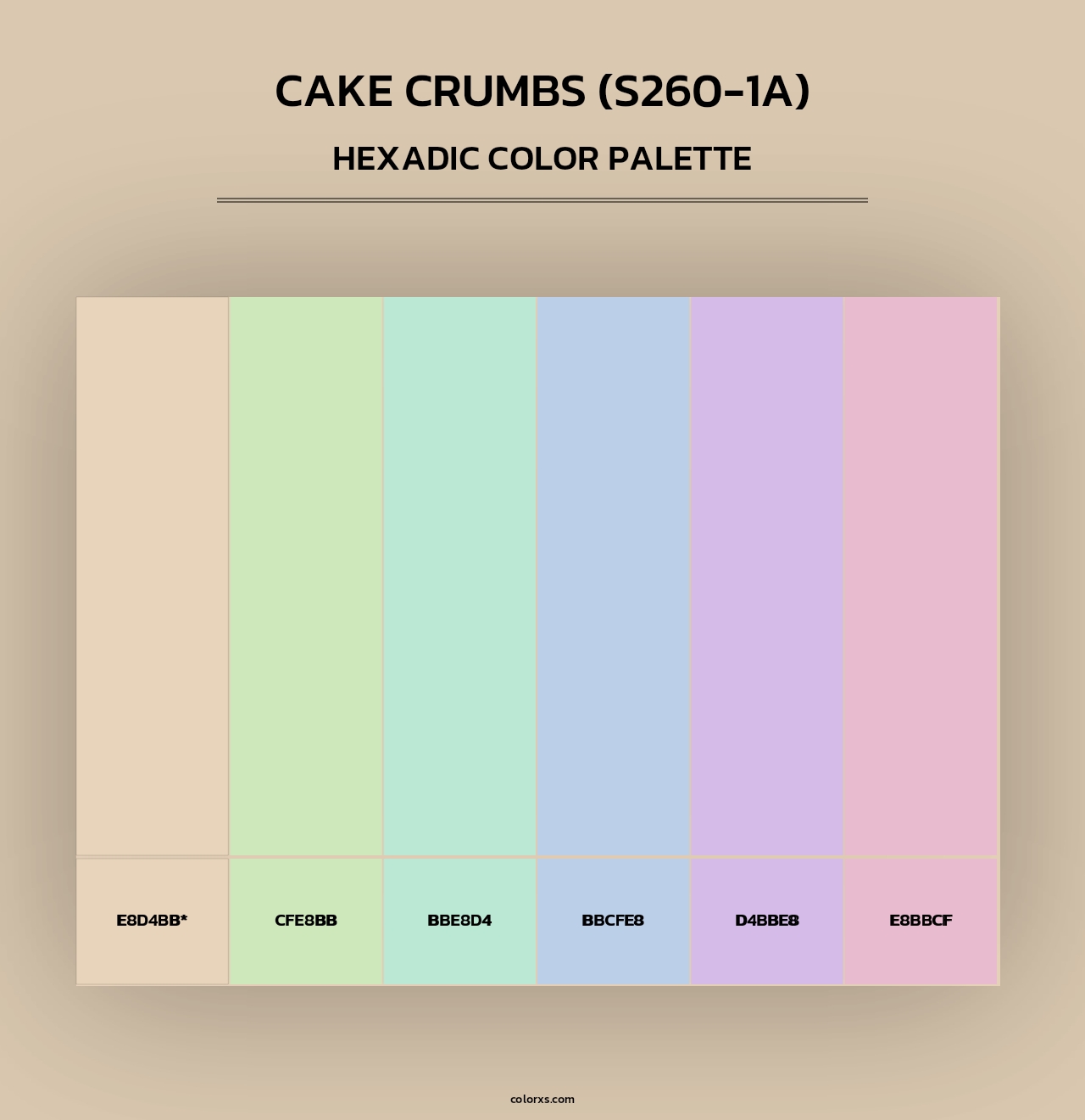 Cake Crumbs (S260-1A) - Hexadic Color Palette