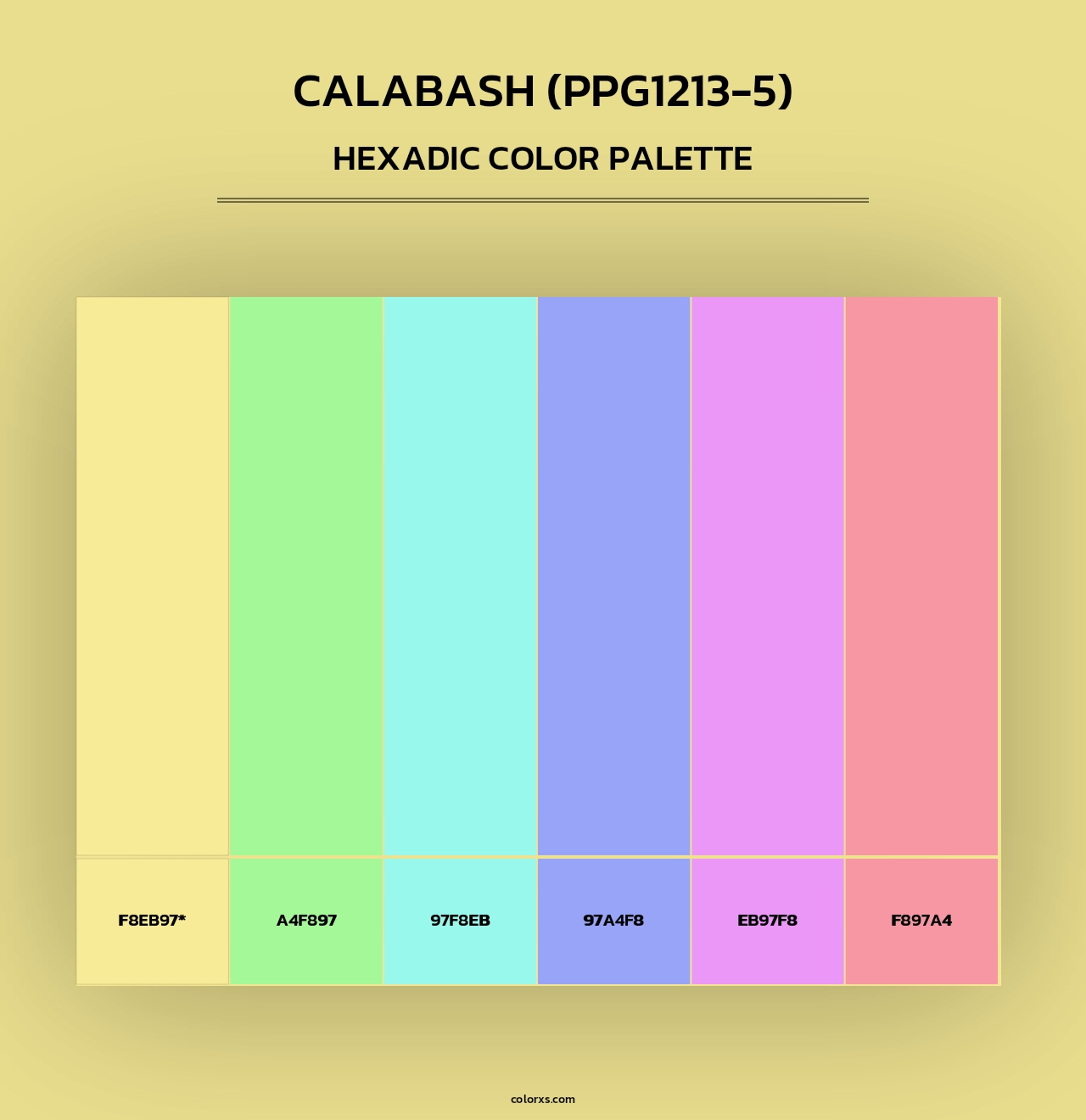 Calabash (PPG1213-5) - Hexadic Color Palette