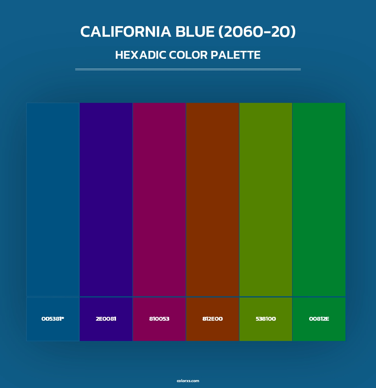 California Blue (2060-20) - Hexadic Color Palette