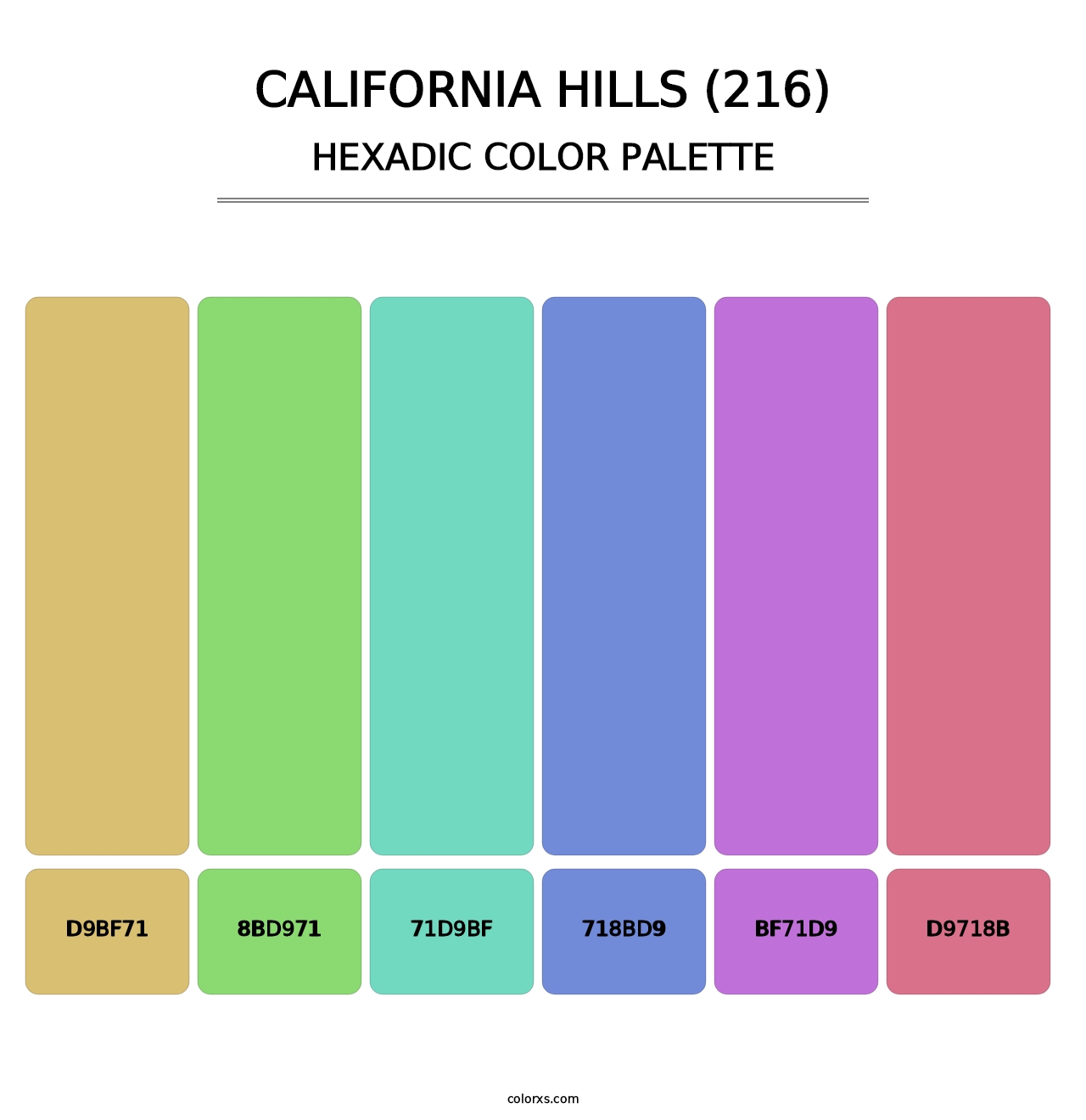 California Hills (216) - Hexadic Color Palette