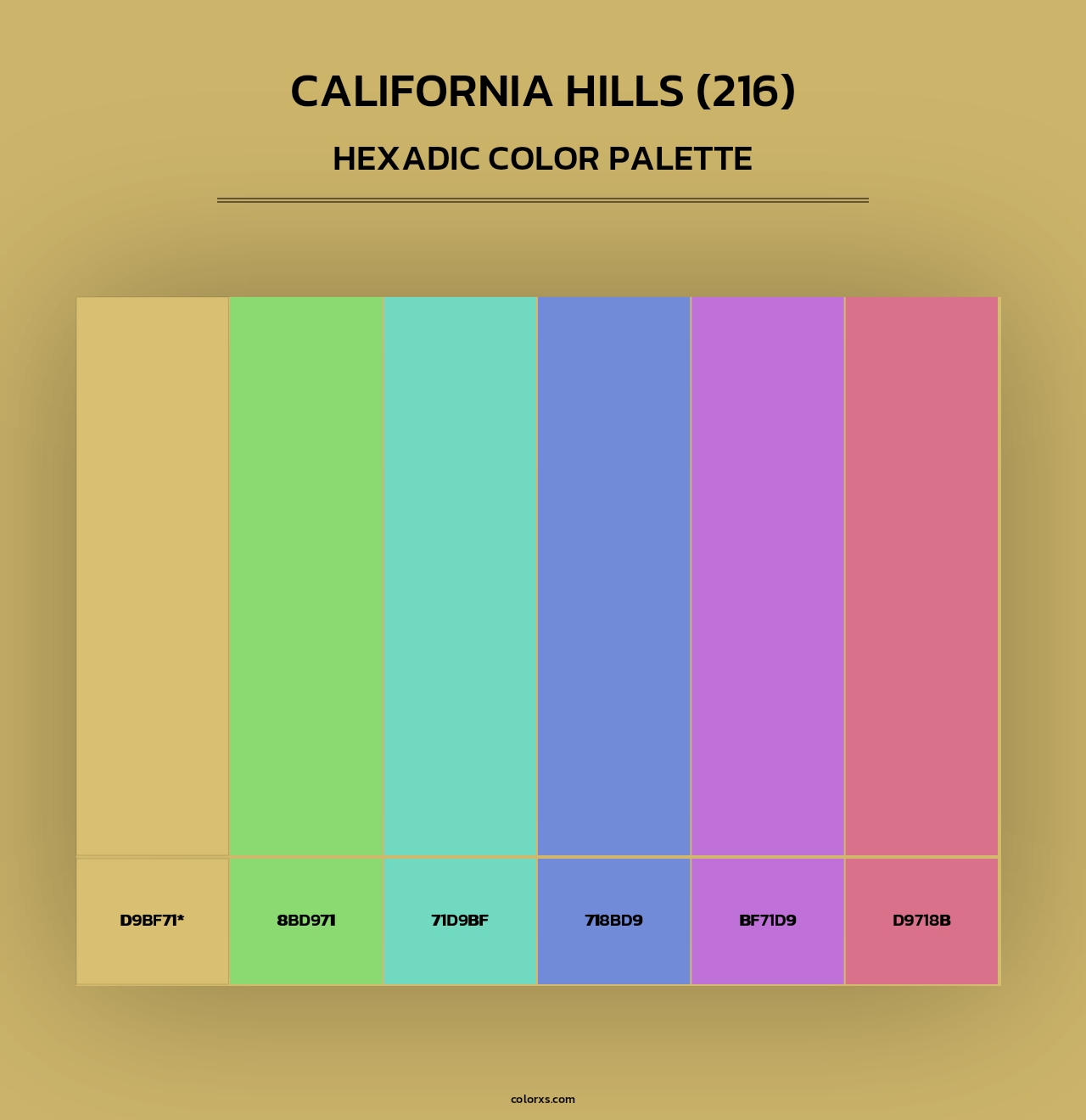 California Hills (216) - Hexadic Color Palette