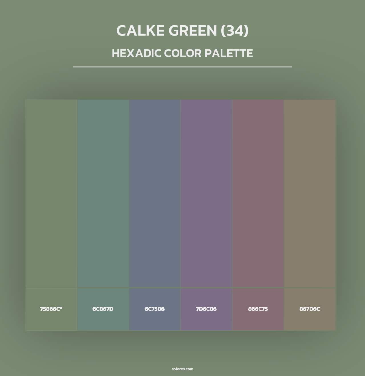 Calke Green (34) - Hexadic Color Palette