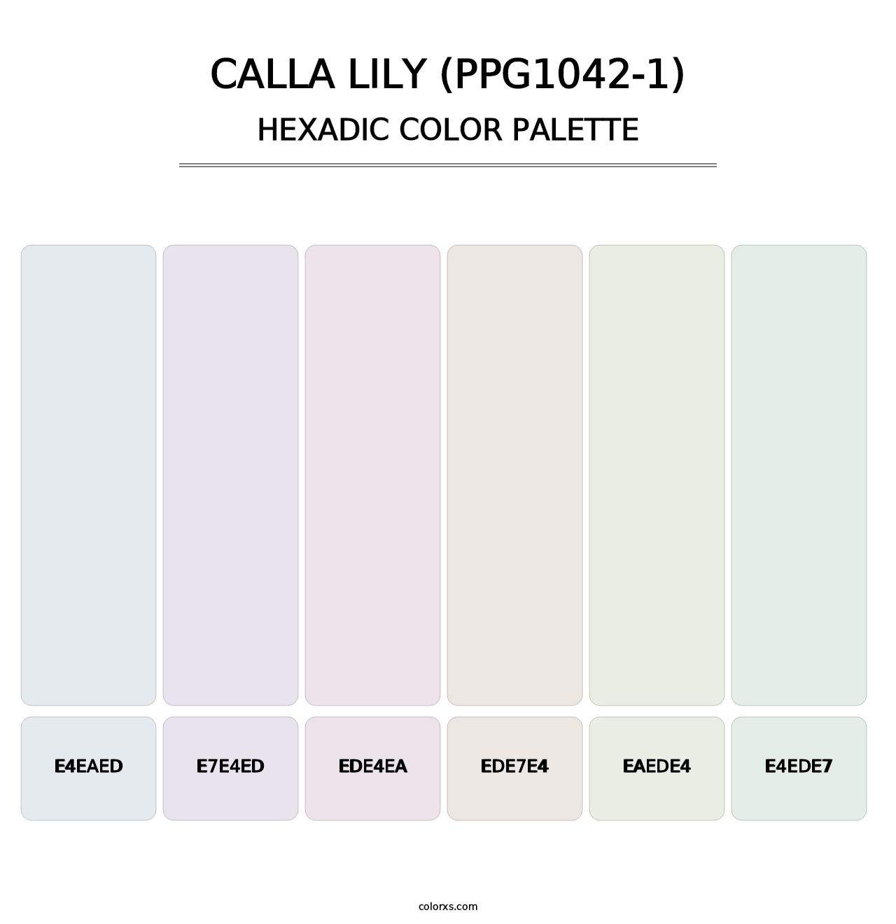 Calla Lily (PPG1042-1) - Hexadic Color Palette