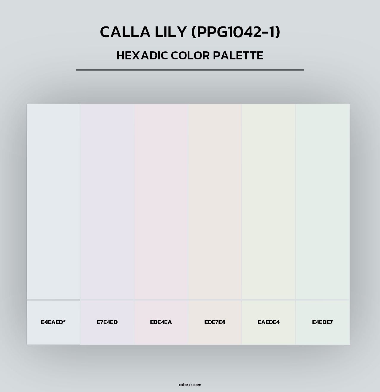 Calla Lily (PPG1042-1) - Hexadic Color Palette