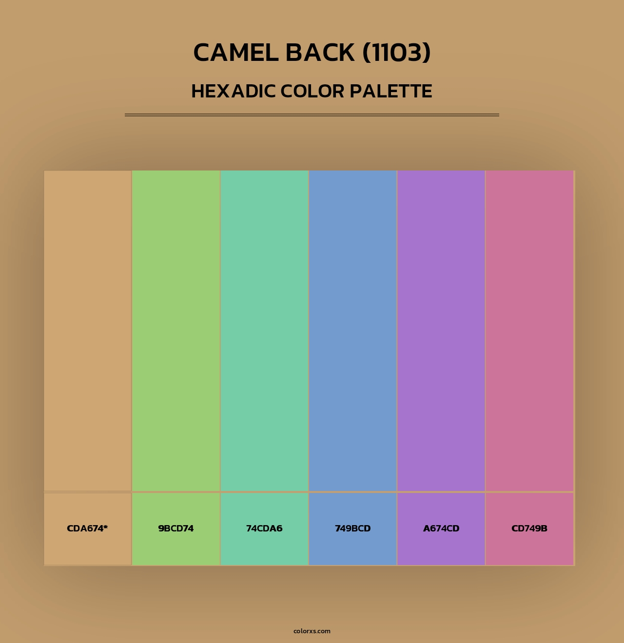 Camel Back (1103) - Hexadic Color Palette