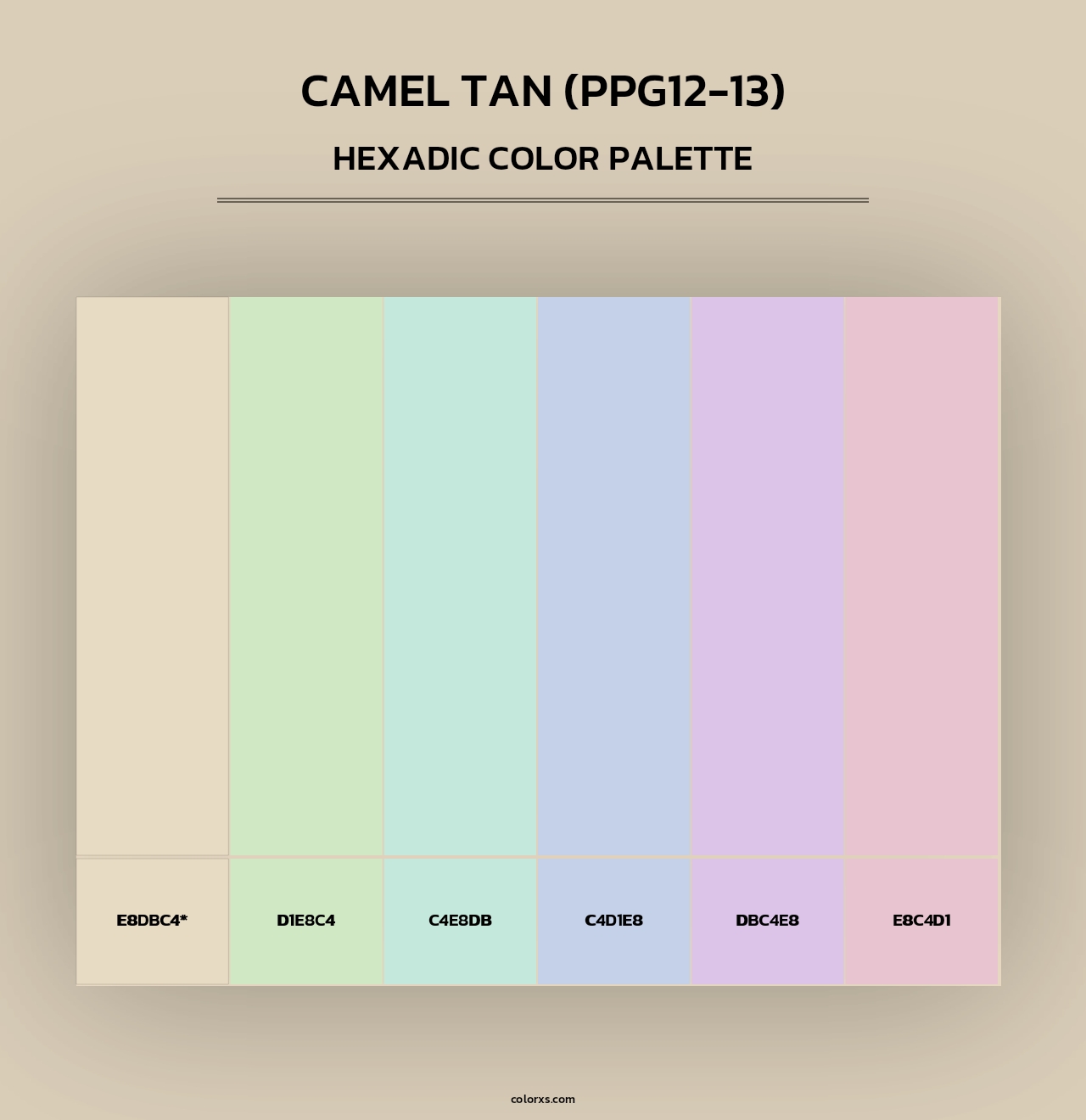 Camel Tan (PPG12-13) - Hexadic Color Palette