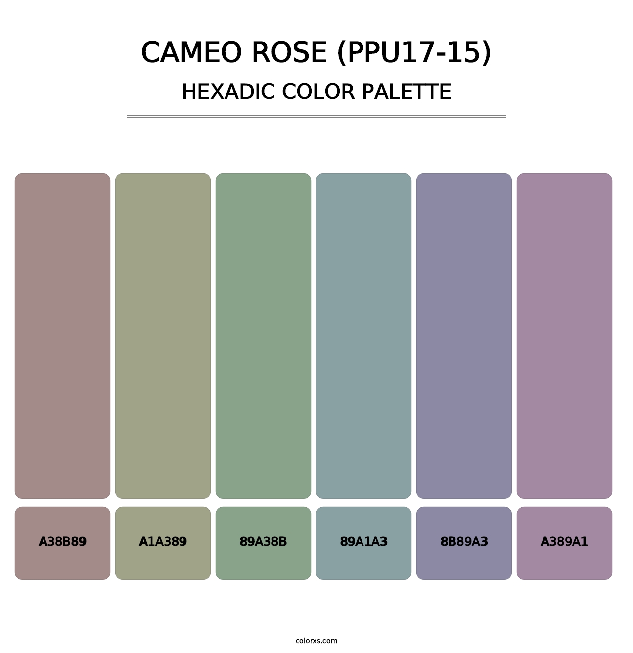 Cameo Rose (PPU17-15) - Hexadic Color Palette