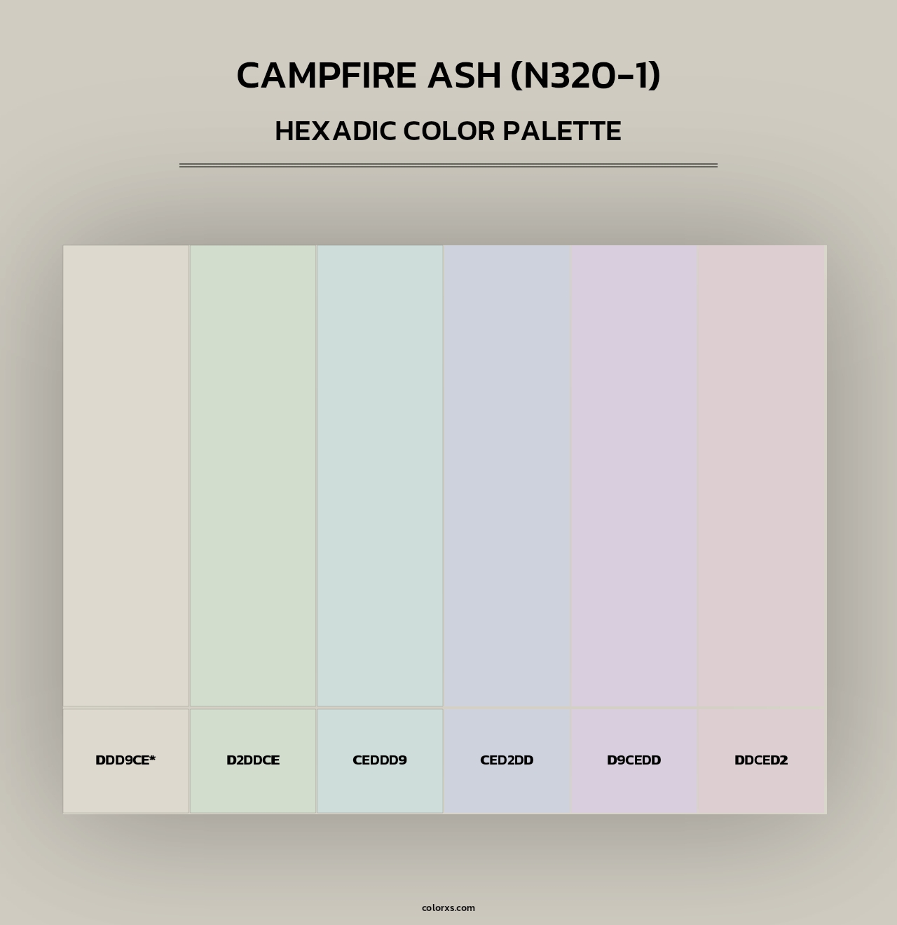 Campfire Ash (N320-1) - Hexadic Color Palette
