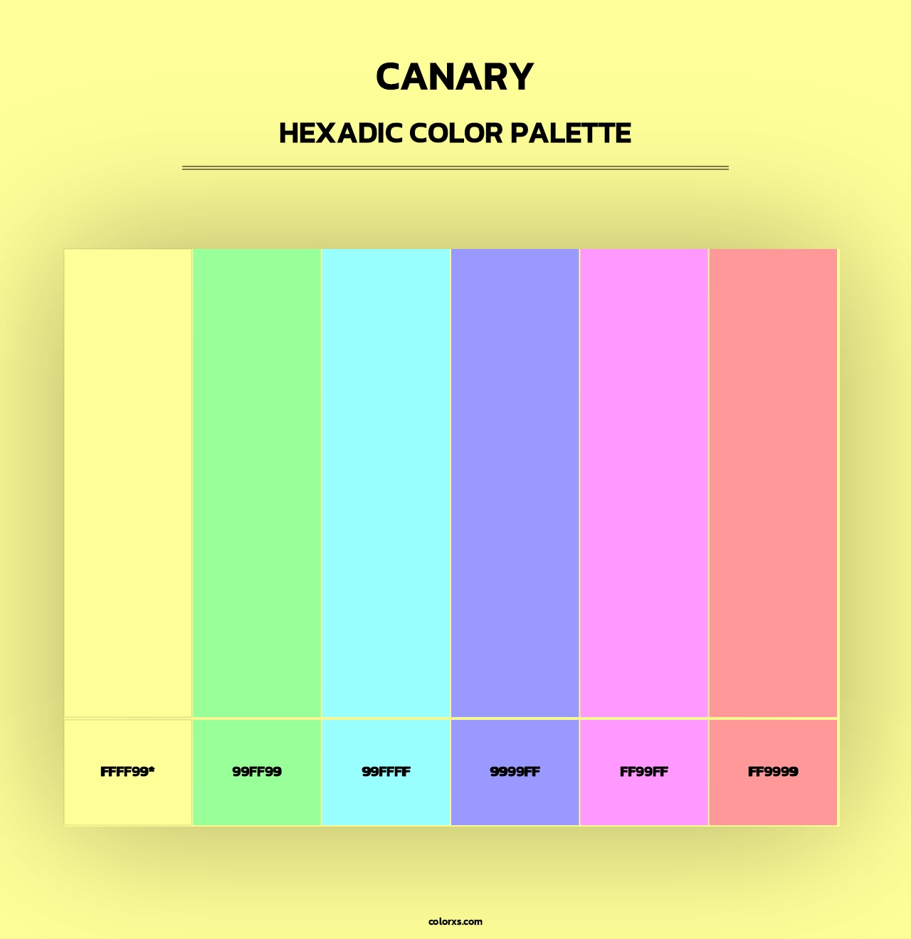 Canary - Hexadic Color Palette