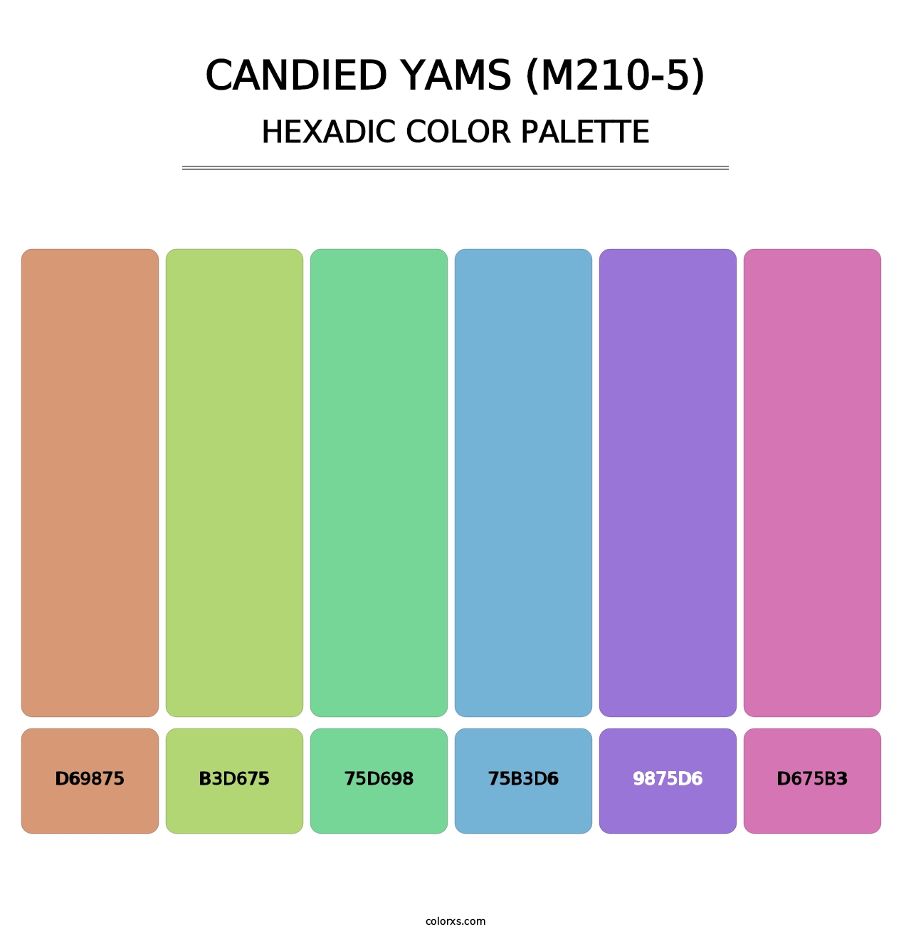 Candied Yams (M210-5) - Hexadic Color Palette
