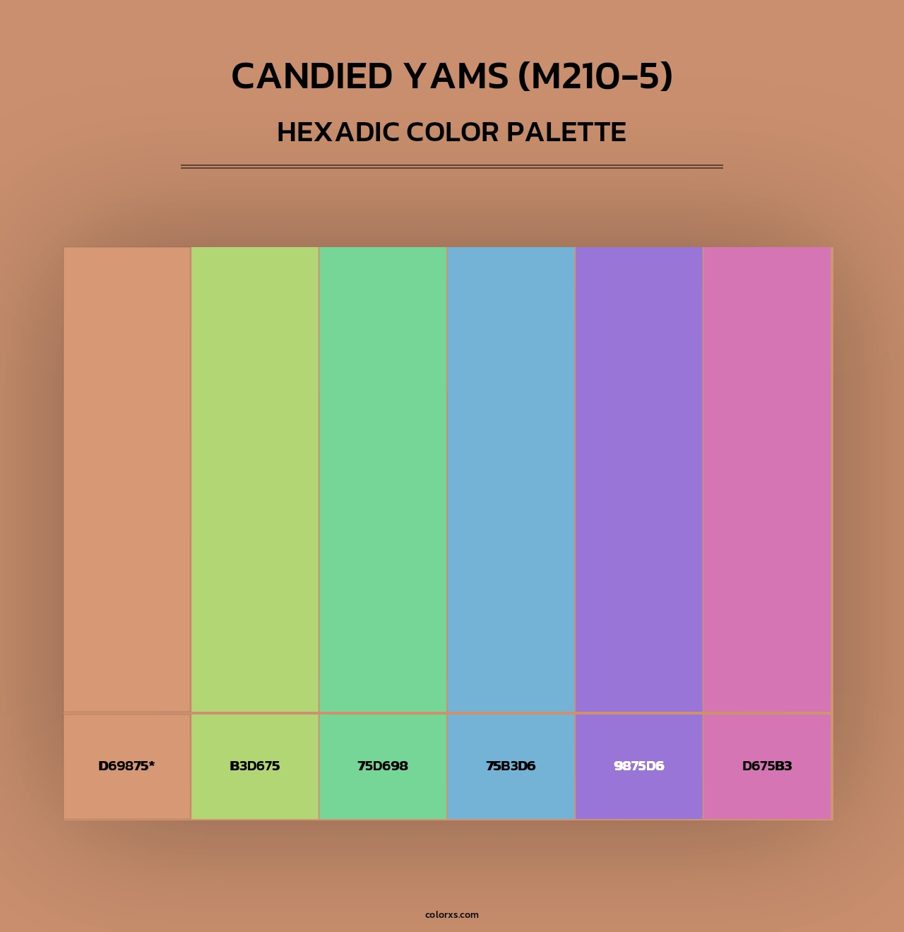 Candied Yams (M210-5) - Hexadic Color Palette