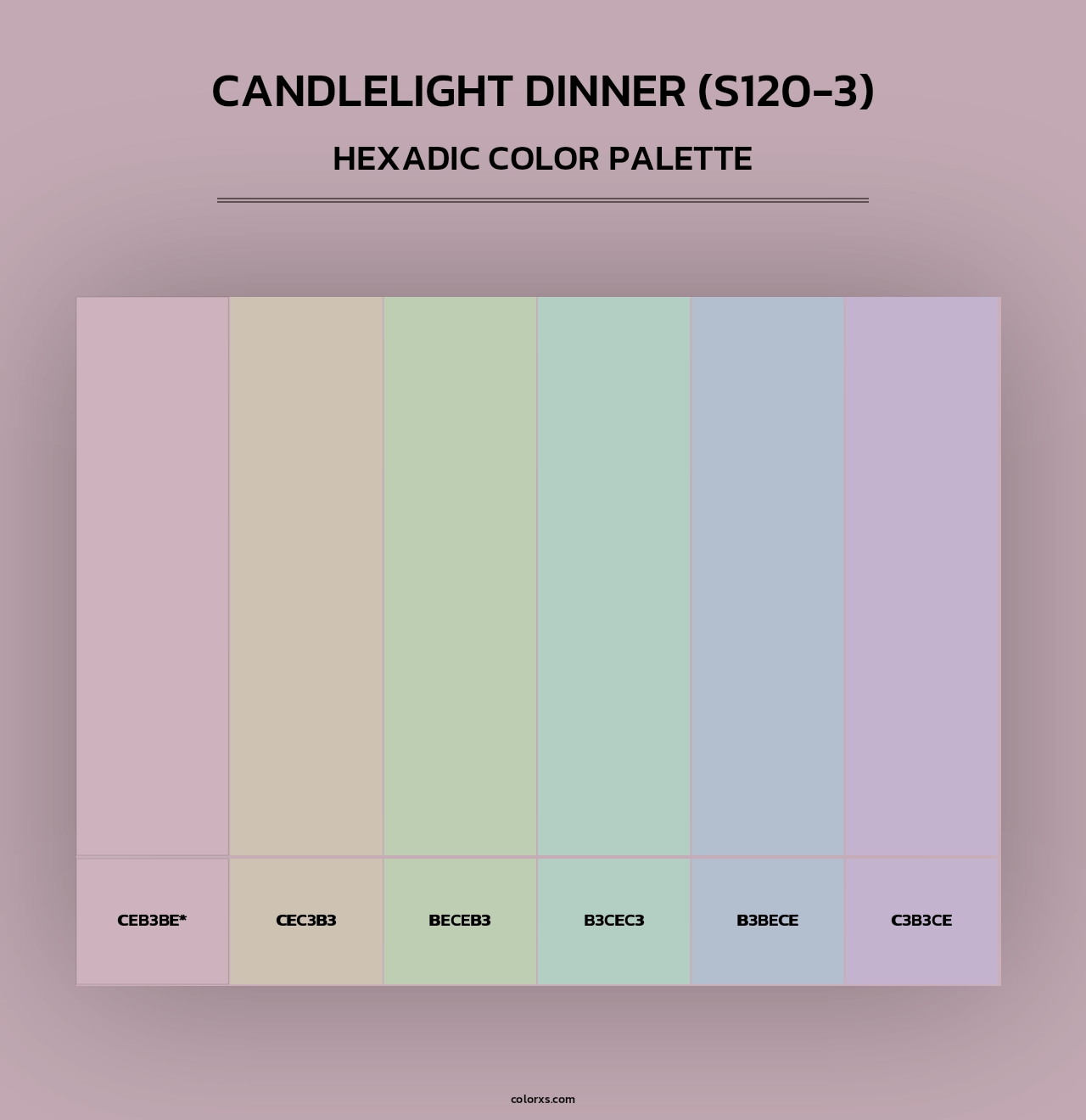 Candlelight Dinner (S120-3) - Hexadic Color Palette