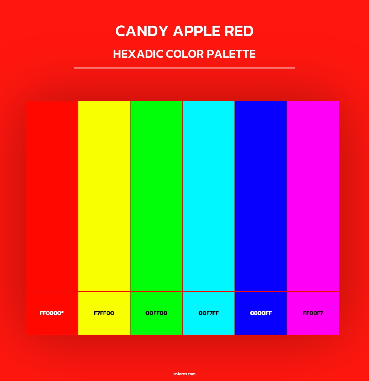Candy Apple Red - Hexadic Color Palette