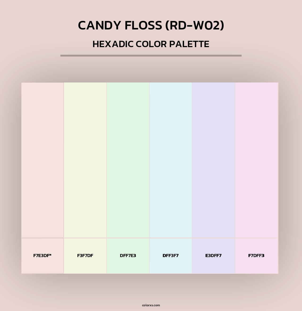 Candy Floss (RD-W02) - Hexadic Color Palette