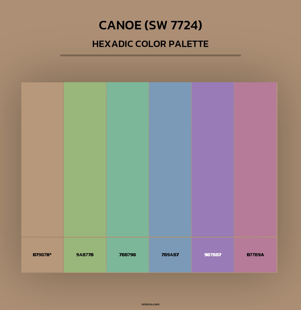 Canoe (SW 7724) - Hexadic Color Palette
