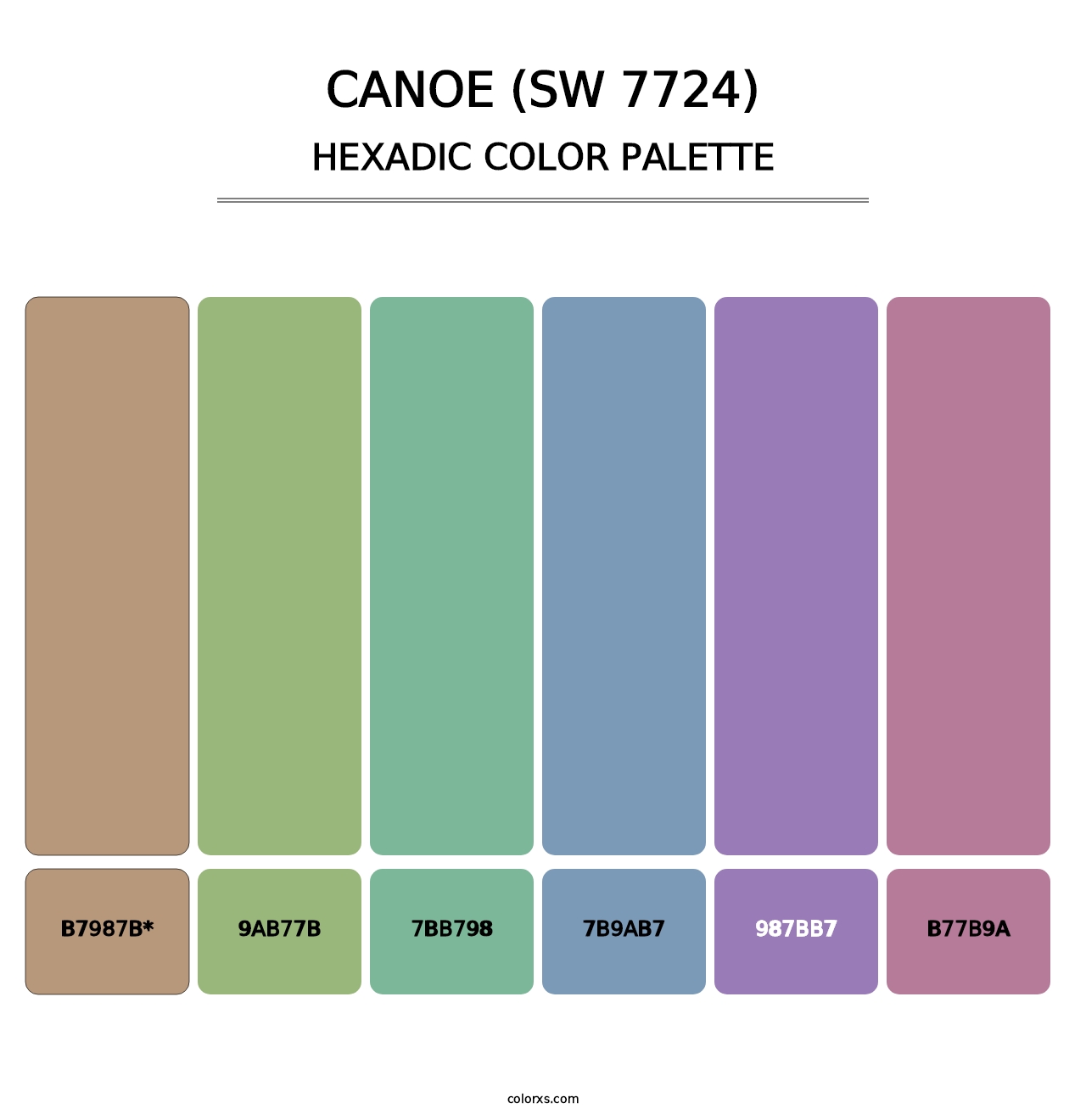 Canoe (SW 7724) - Hexadic Color Palette