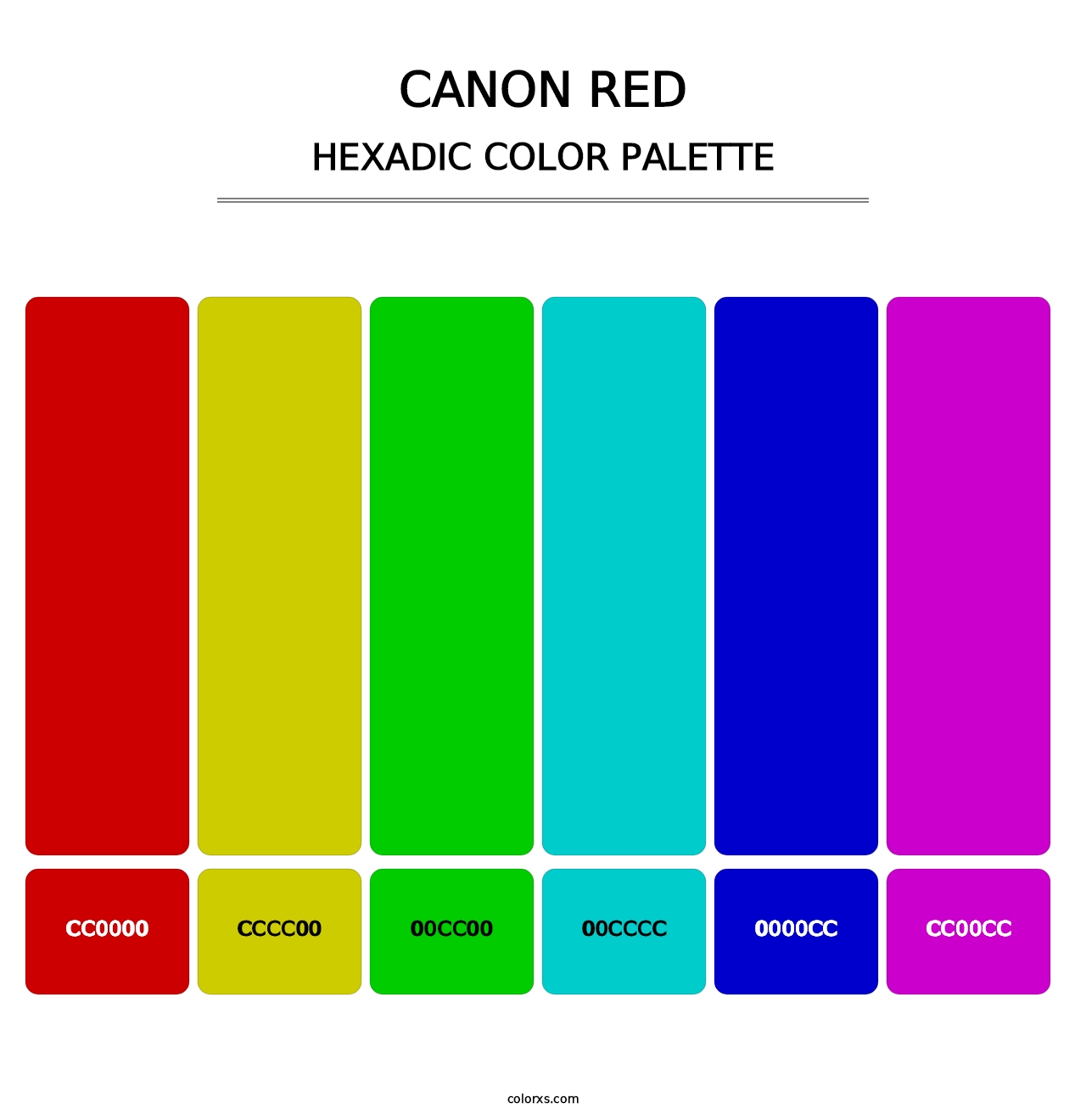 Canon Red - Hexadic Color Palette
