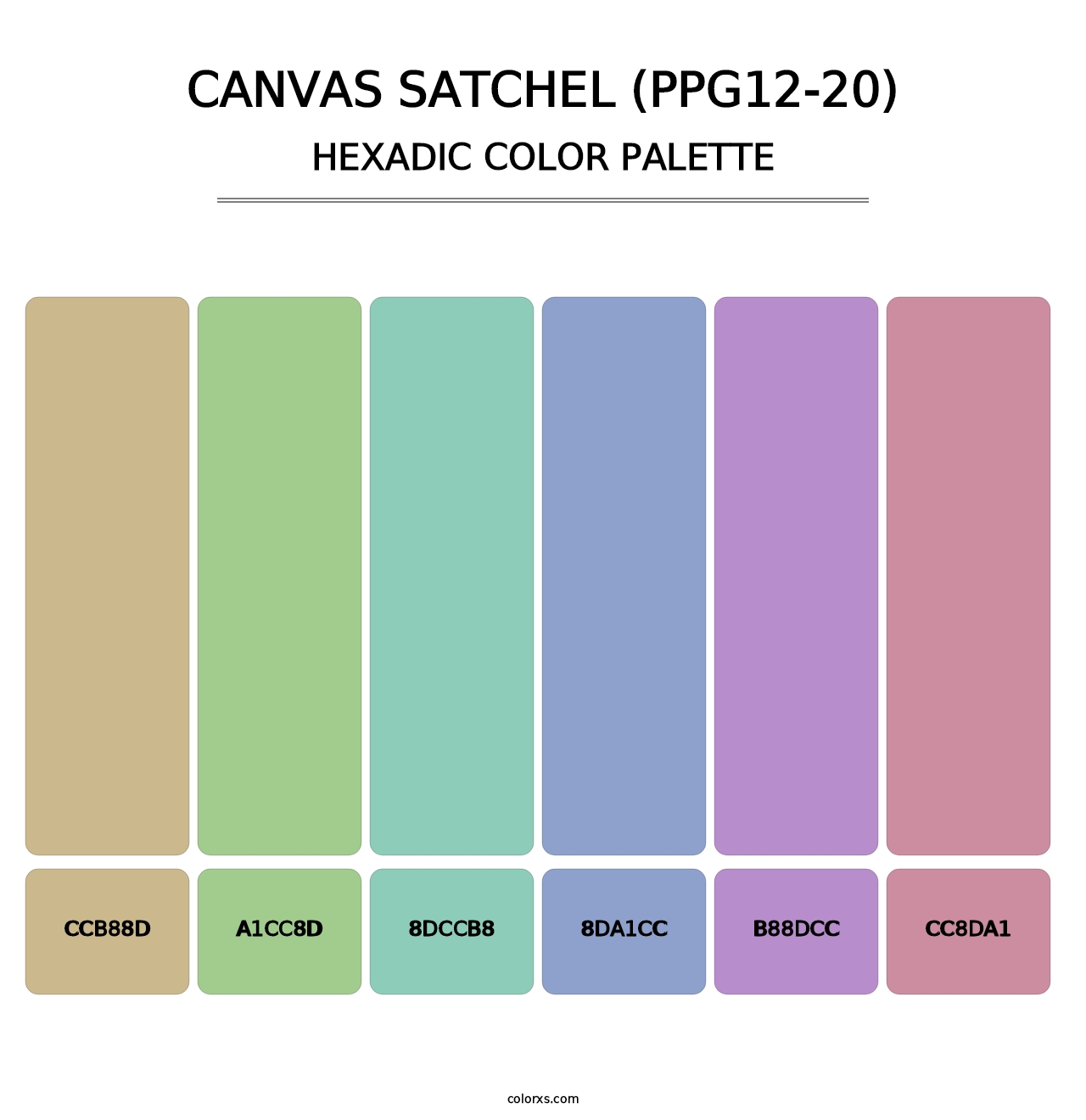 Canvas Satchel (PPG12-20) - Hexadic Color Palette