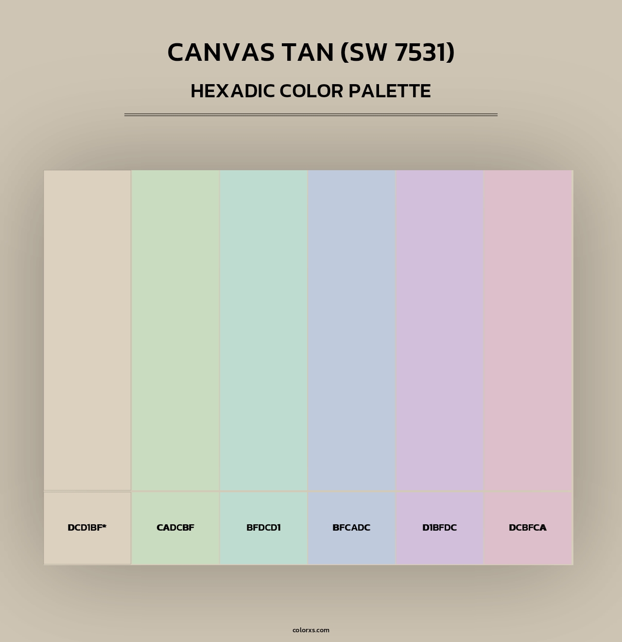 Canvas Tan (SW 7531) - Hexadic Color Palette