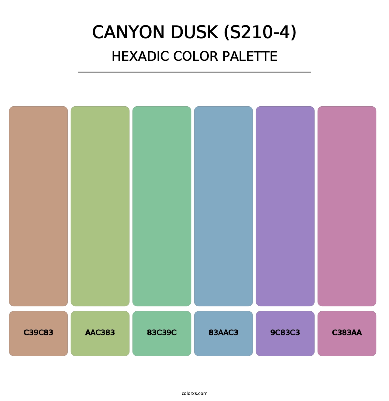 Canyon Dusk (S210-4) - Hexadic Color Palette