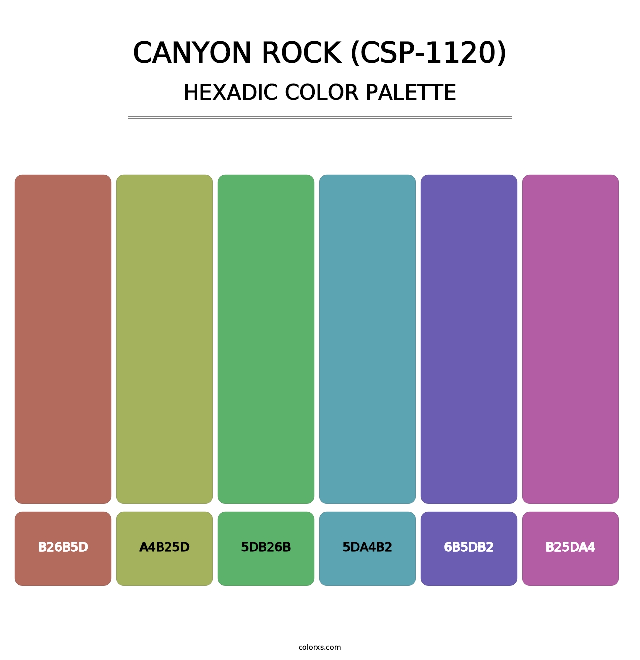 Canyon Rock (CSP-1120) - Hexadic Color Palette