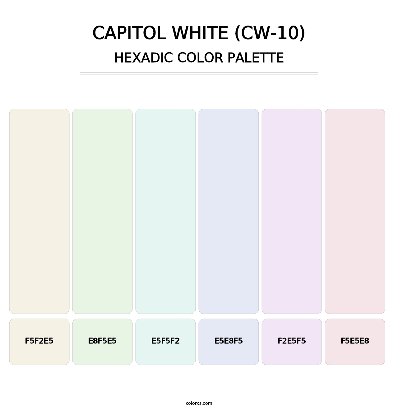 Capitol White (CW-10) - Hexadic Color Palette