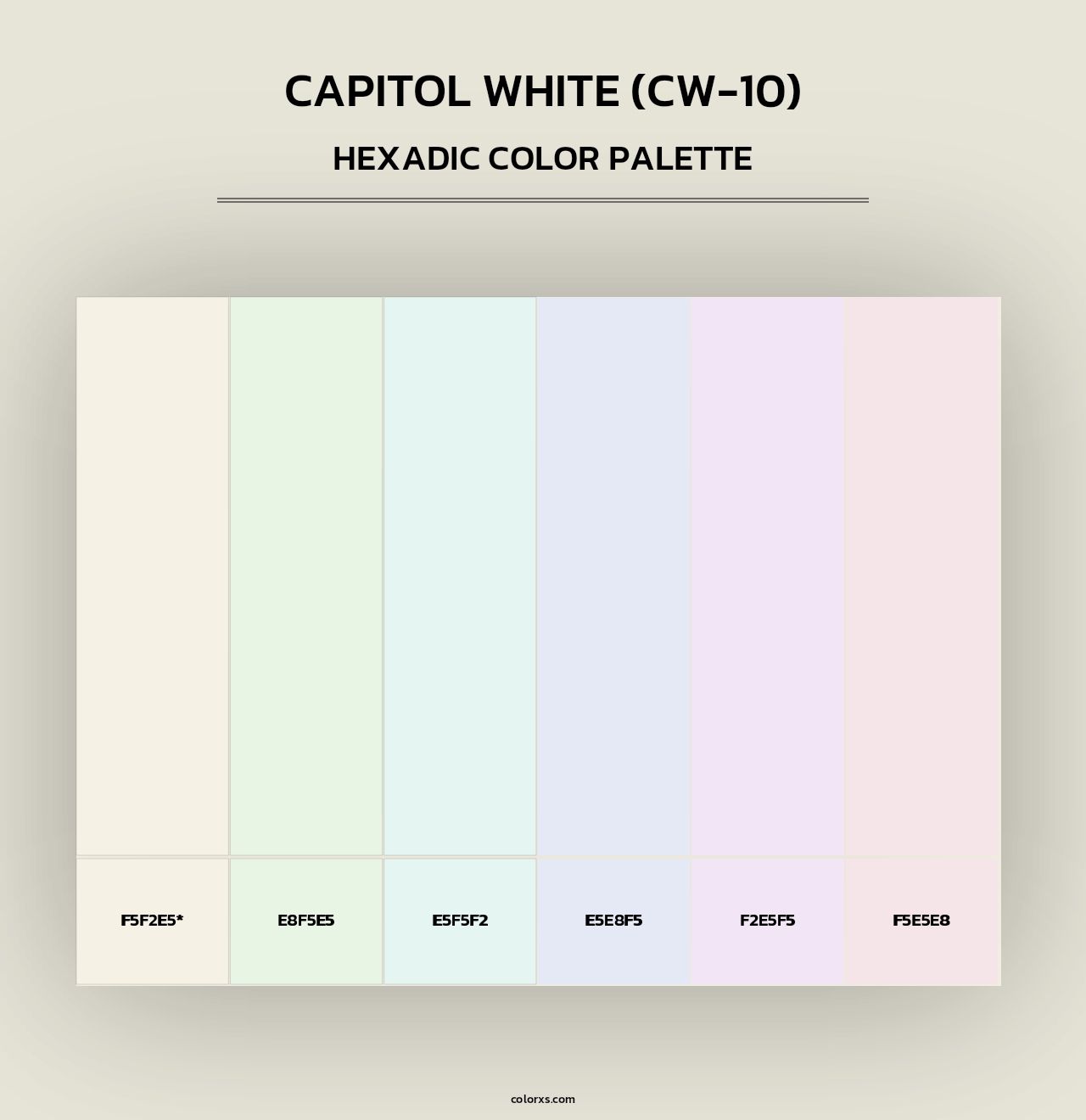 Capitol White (CW-10) - Hexadic Color Palette